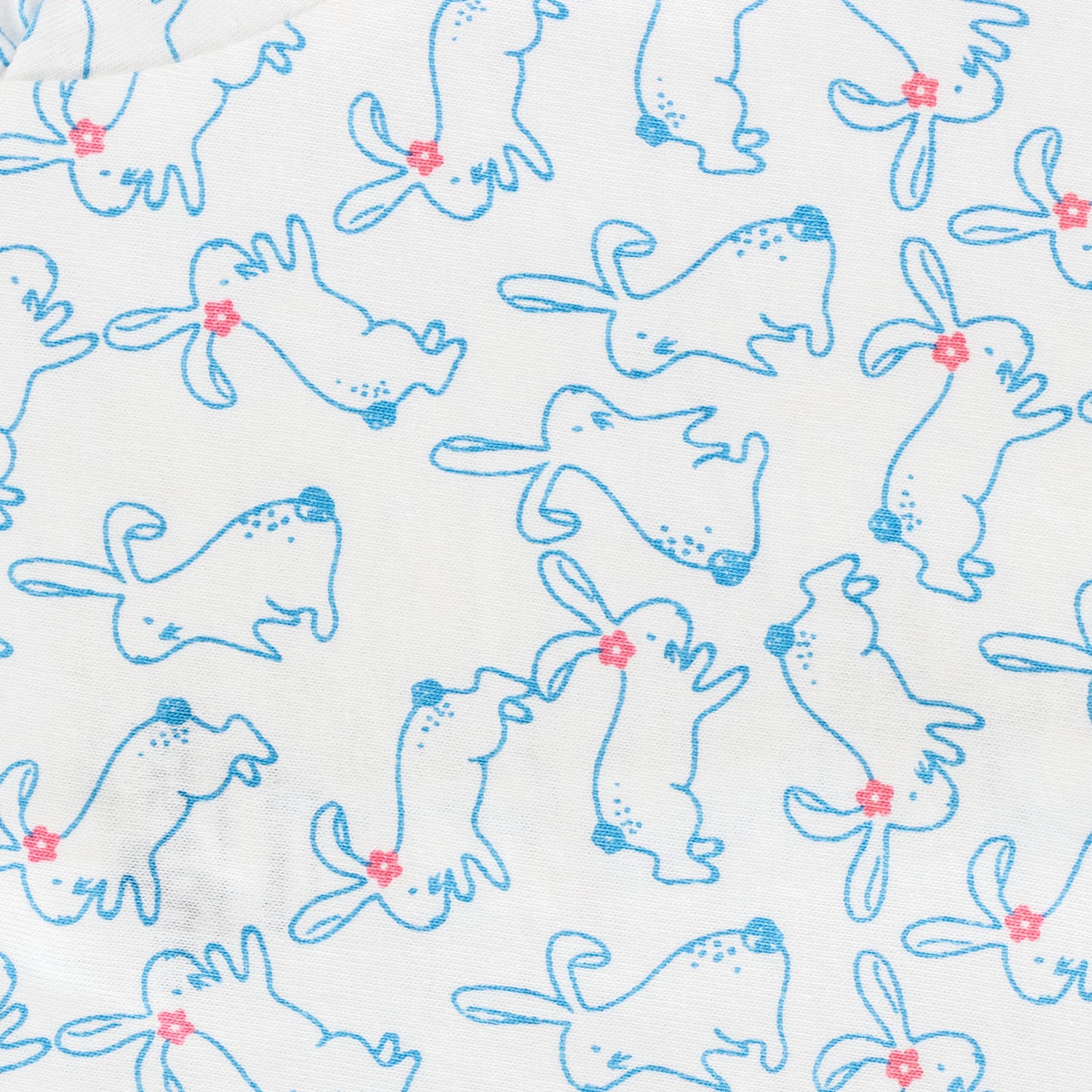 "Baby Girls' Pack of 2 Soft Cotton Front-Open Jhabla   – Bunny Print & Stripes