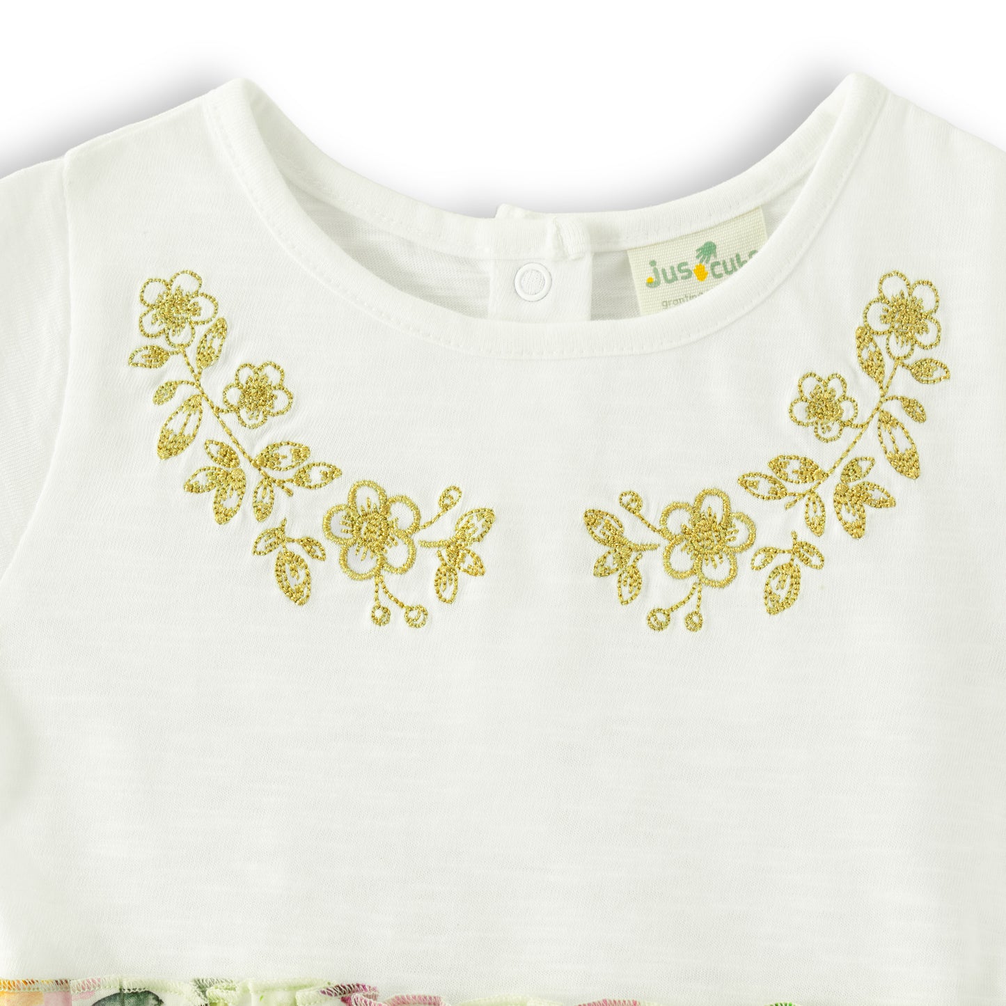 “Girls Cotton Frock with Embroidered Bodice & Floral Print Skirt – Pink & Multicolor” (Copy)