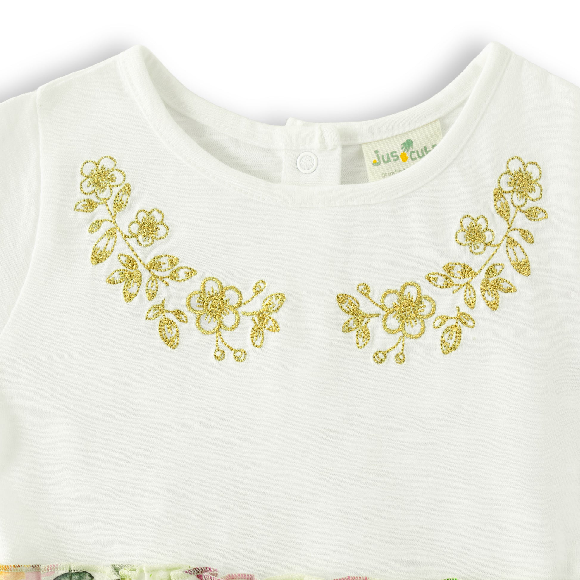 “Girls Cotton Frock with Embroidered Bodice & Floral Print Skirt – Pink & Multicolor” (Copy)