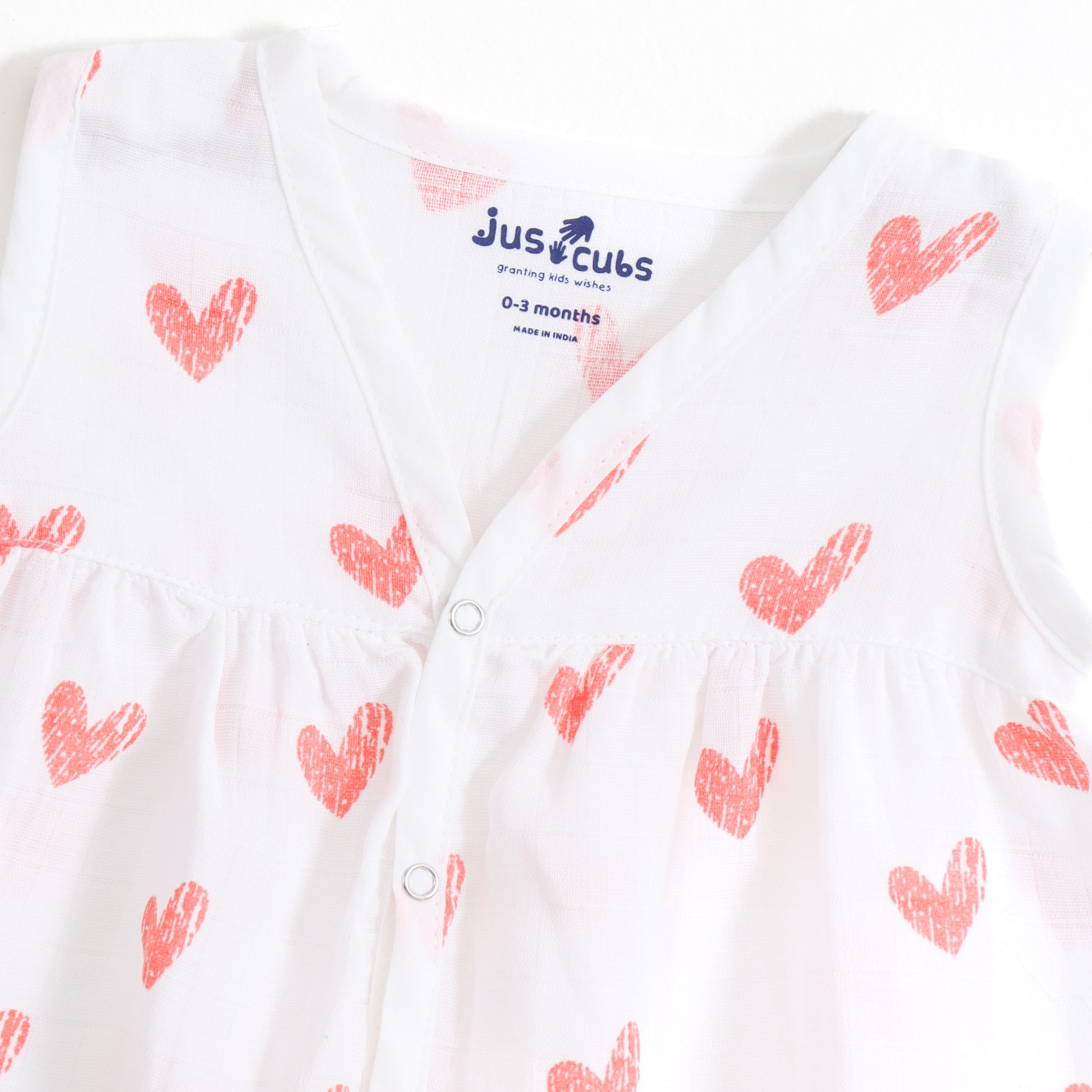 Baby Girls Muslin Sleeveless Front Open Jabla Dress Pack of 3