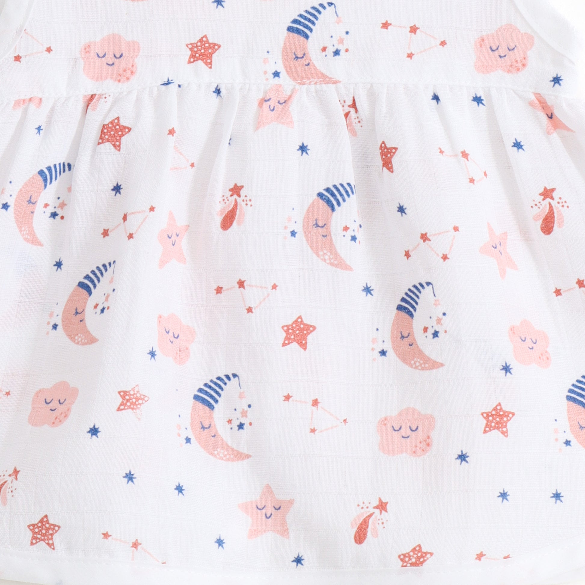 Baby Girls Muslin Sleeveless Front Open Jabla Dress Pack of 3