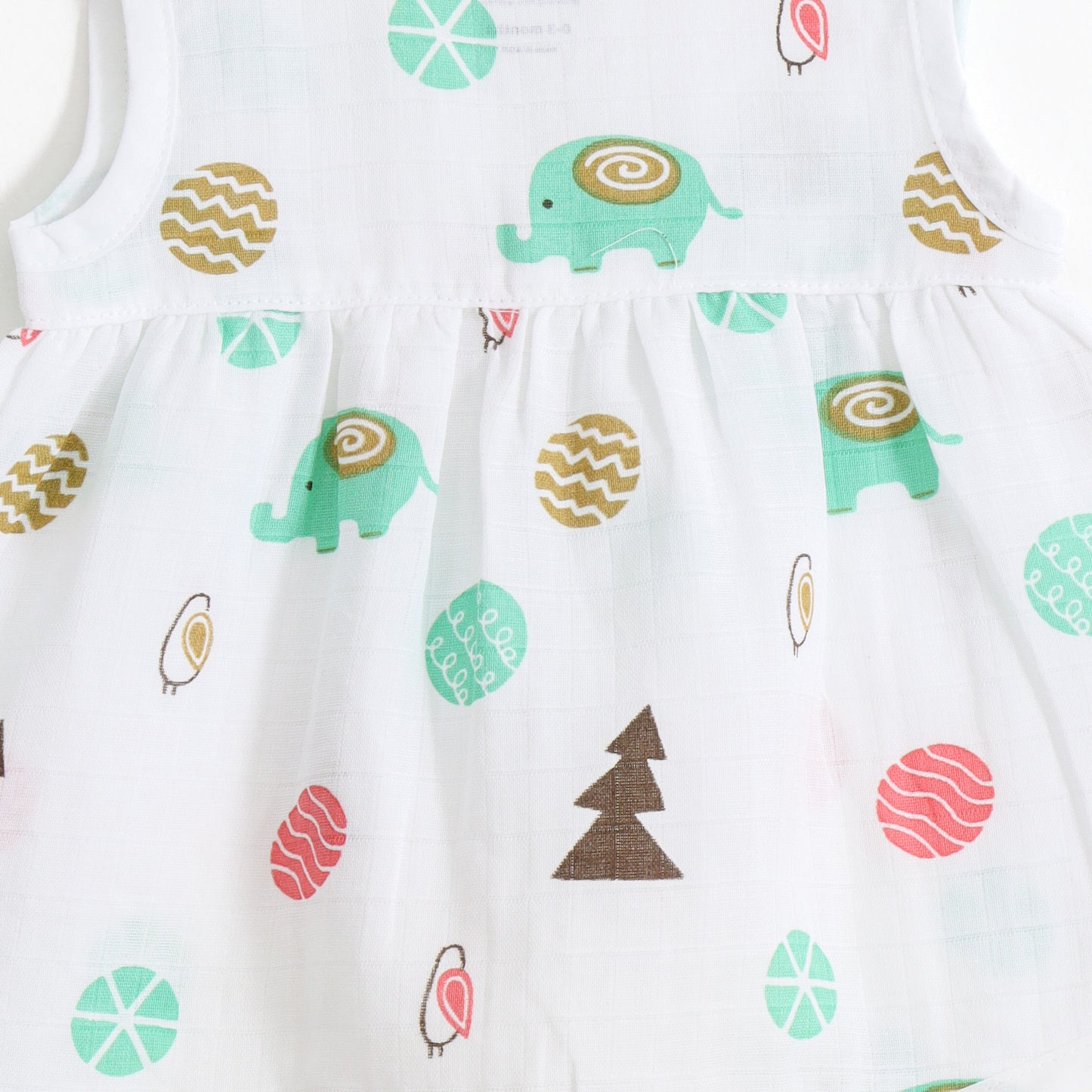 Baby Girls Muslin Sleeveless Front Open Jabla Dress Pack of 3