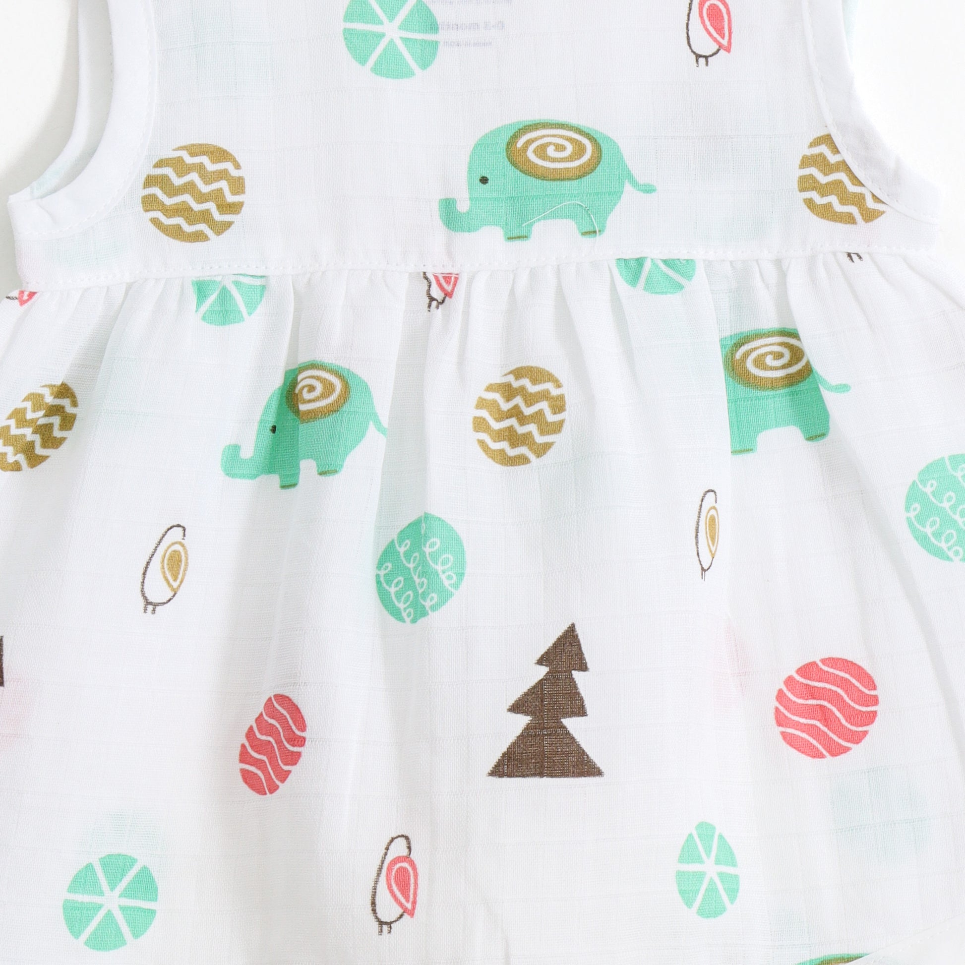 Baby Girls Muslin Sleeveless Front Open Jabla Dress Pack of 3