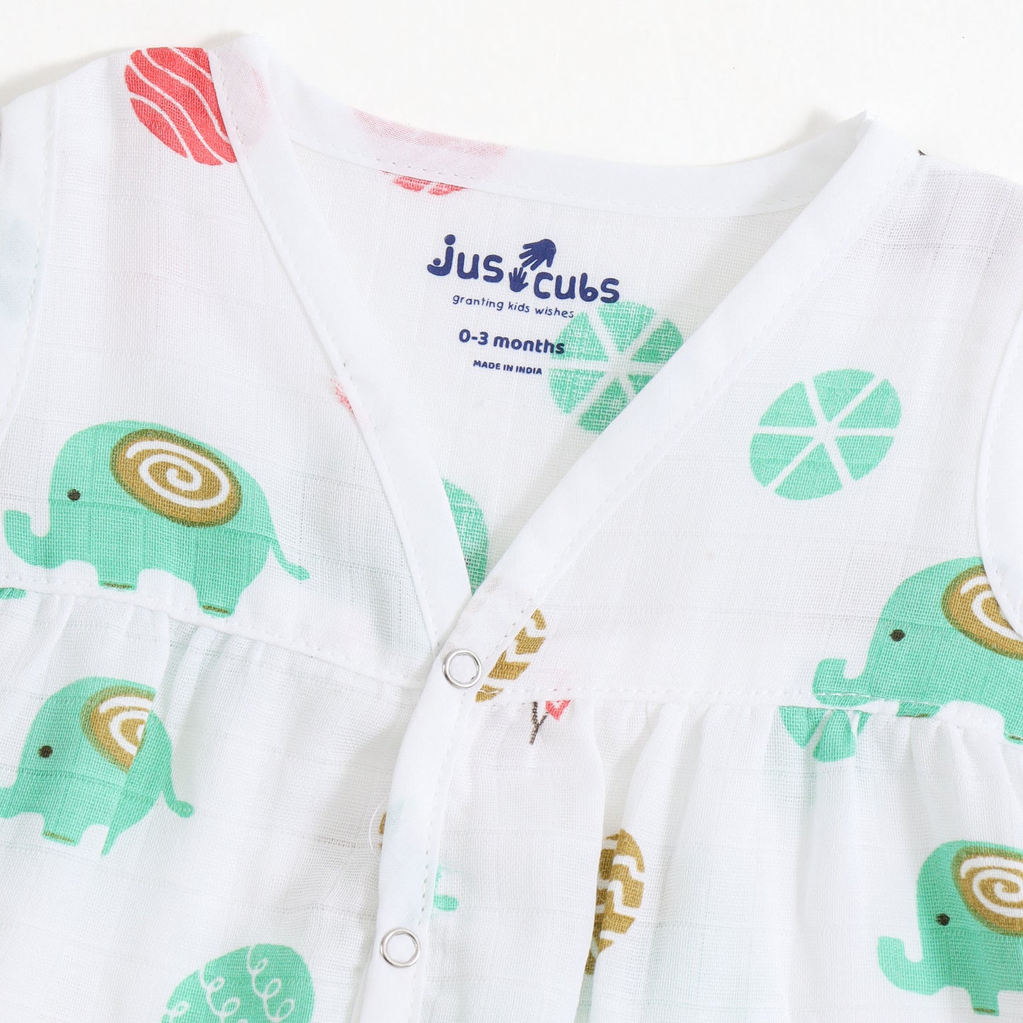 Baby Girls Muslin Sleeveless Front Open Jabla Dress Pack of 3
