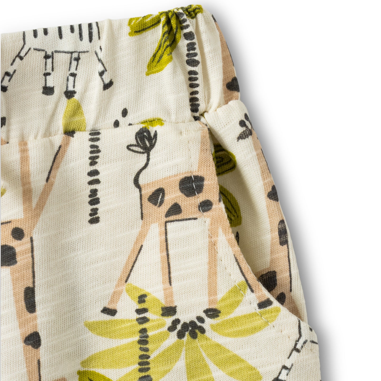 "Baby Girls Cotton Lounge Pants – Giraffe & Zebra Safari Print"