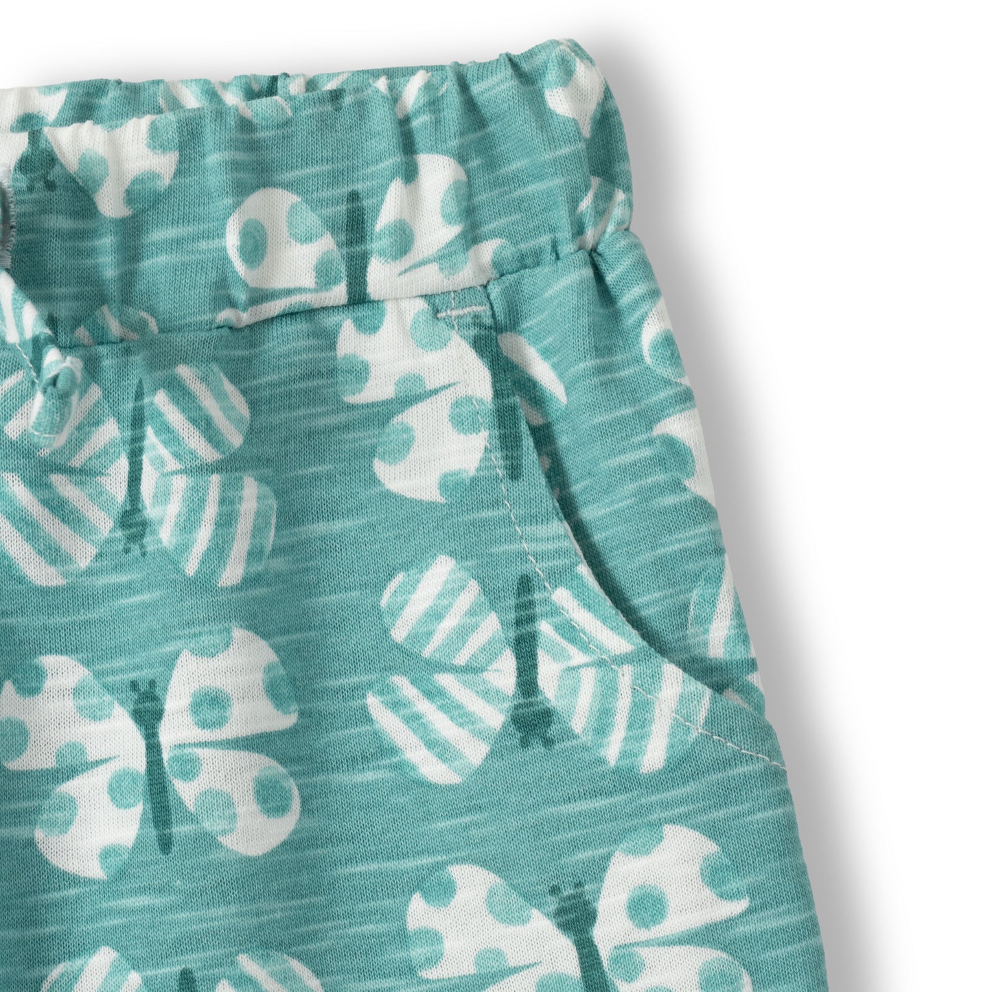 "Baby Girls Cotton Printed Pajama – Teal Green Butterfly Allover Print"