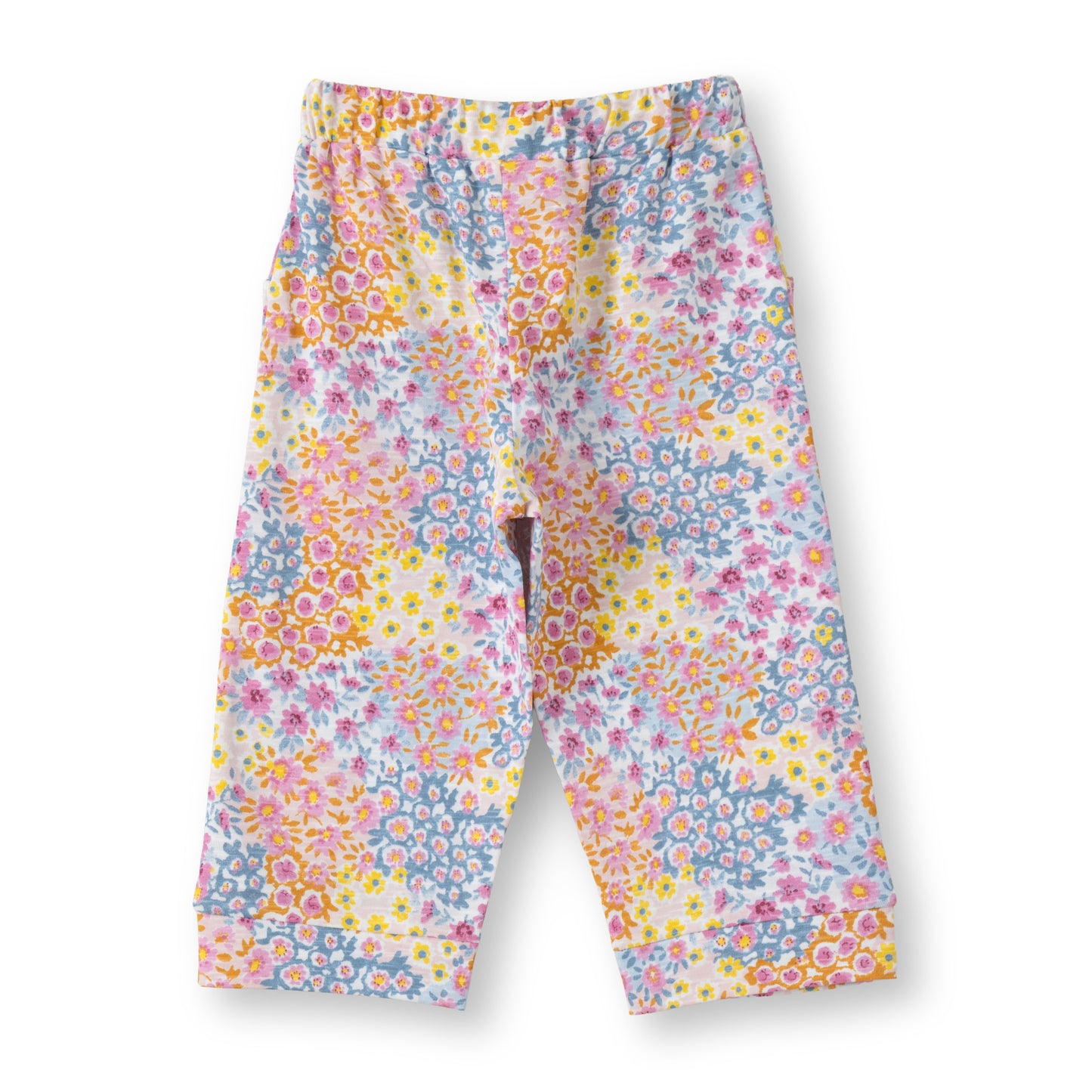 "Baby Girls Cotton Printed Pajama – Multicolor Floral Allover Print"