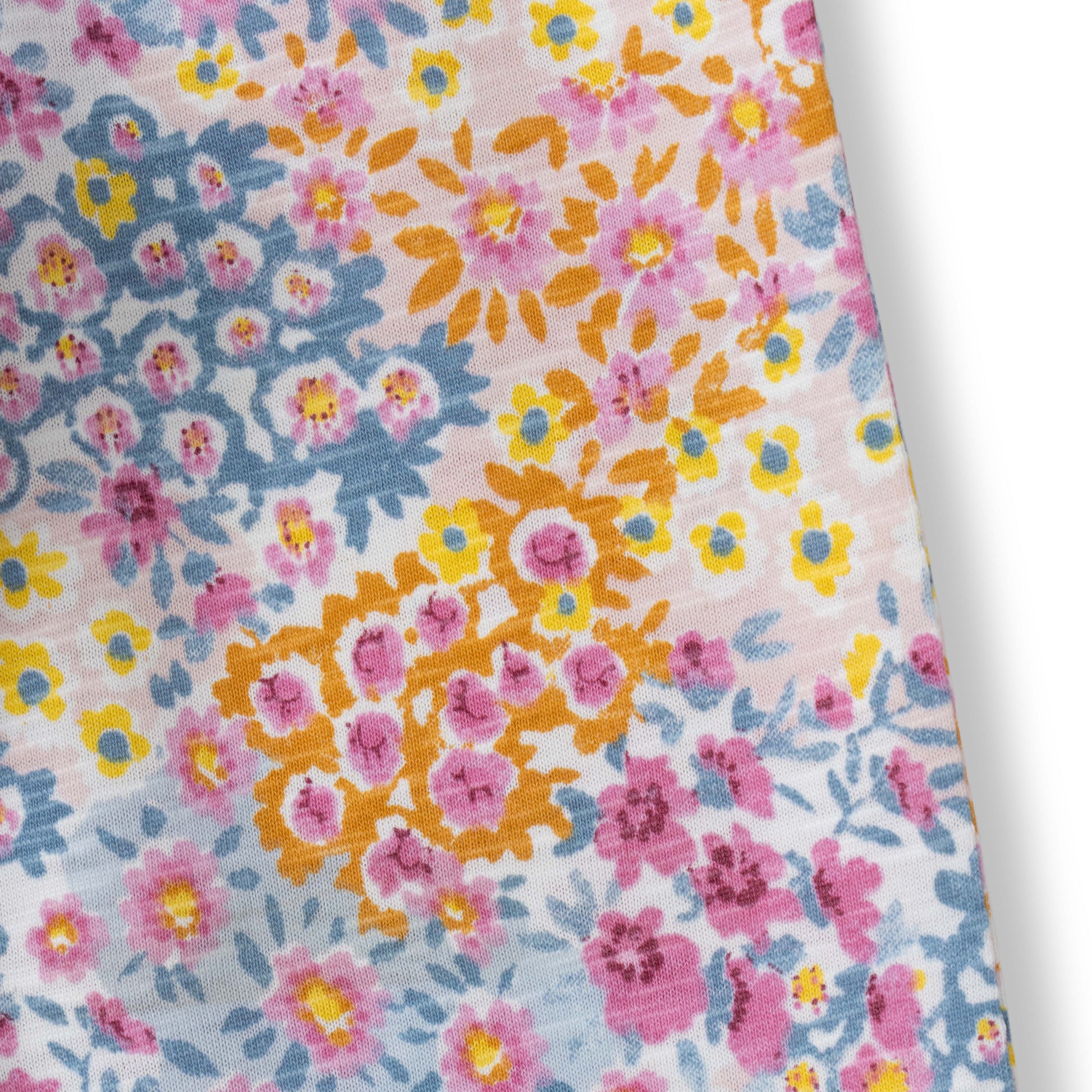 "Baby Girls Cotton Printed Pajama – Multicolor Floral Allover Print"