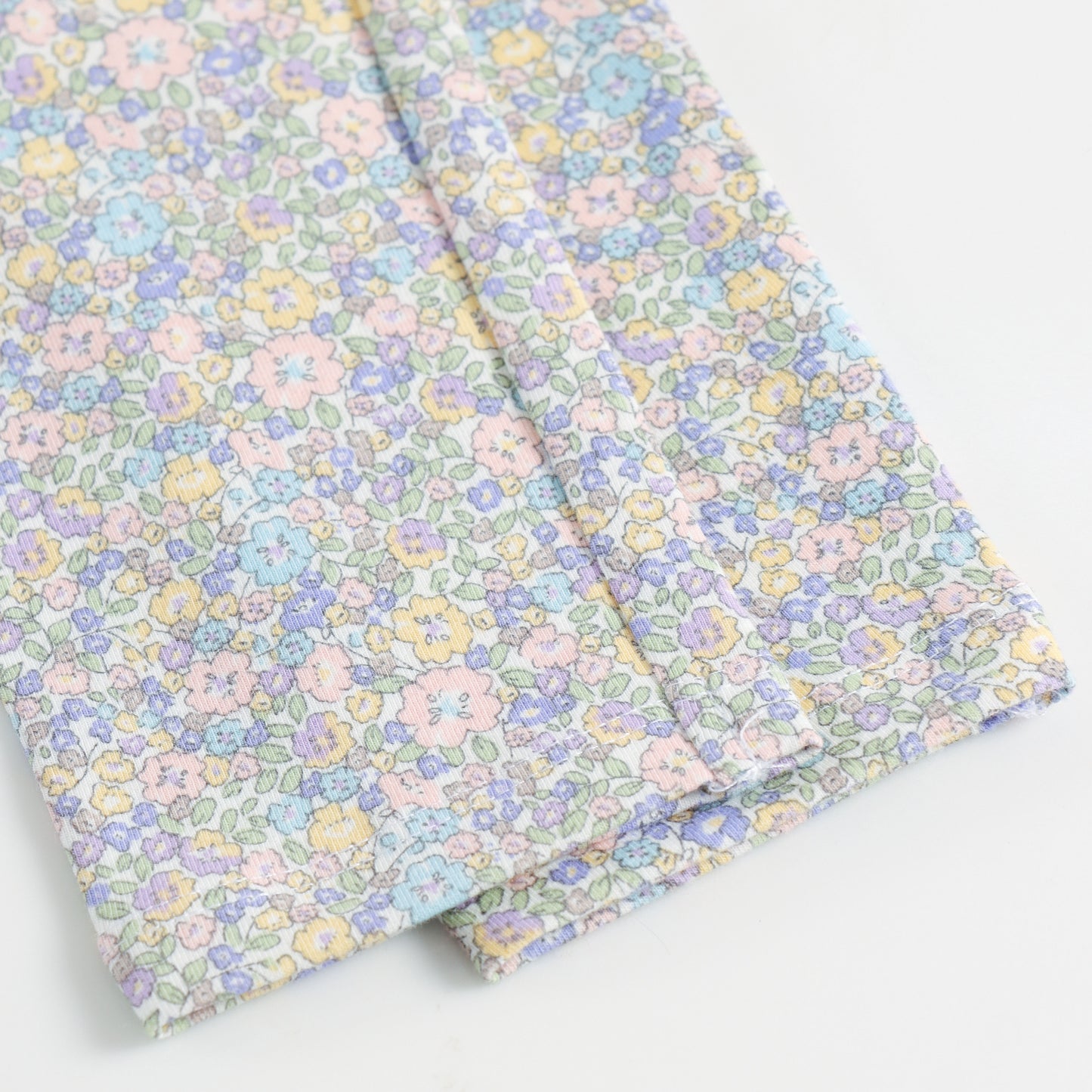 "Girls Soft Cotton Stretch Leggings with Multicolor Mini Floral Pattern"