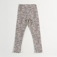 "Girls Comfortable Full-Length Leggings Featuring All-Over Leopard Print Design"