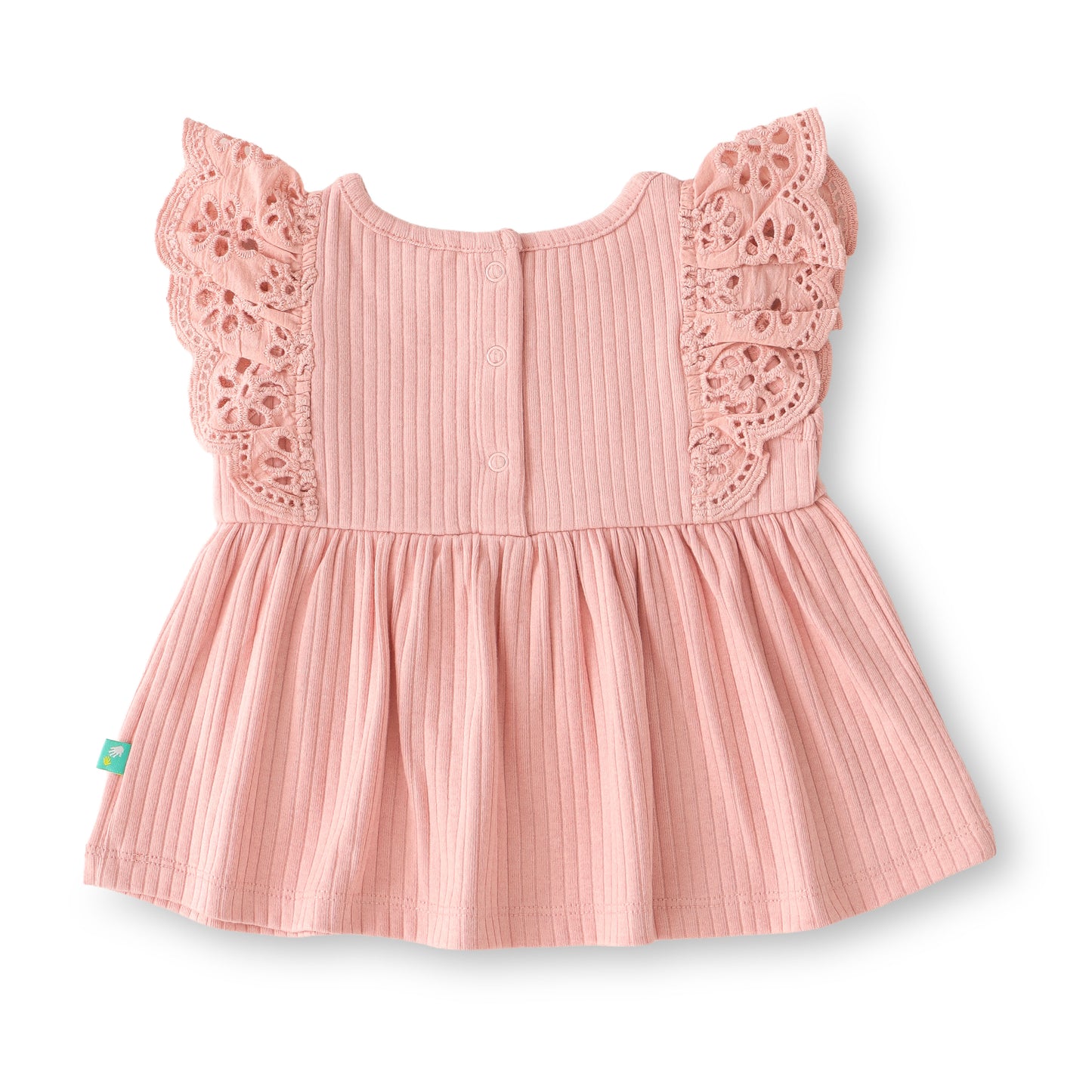 "Baby Girls Ribbed Cotton Lace Frill Top with Pant Set – Sweet Princess Print"