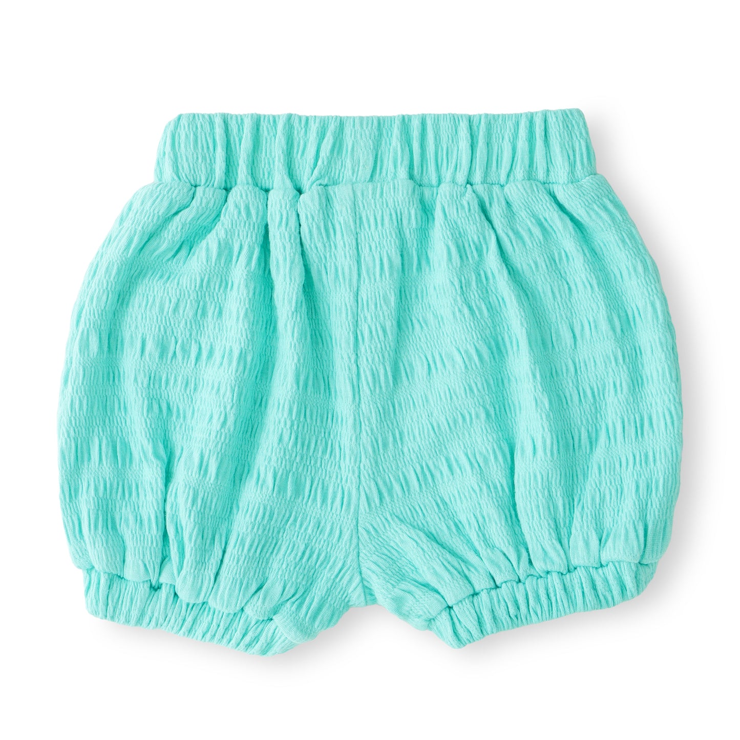 "Baby Girls Cotton 2-Piece Set – Floral Smocked Top with Heart Pocket Shorts"