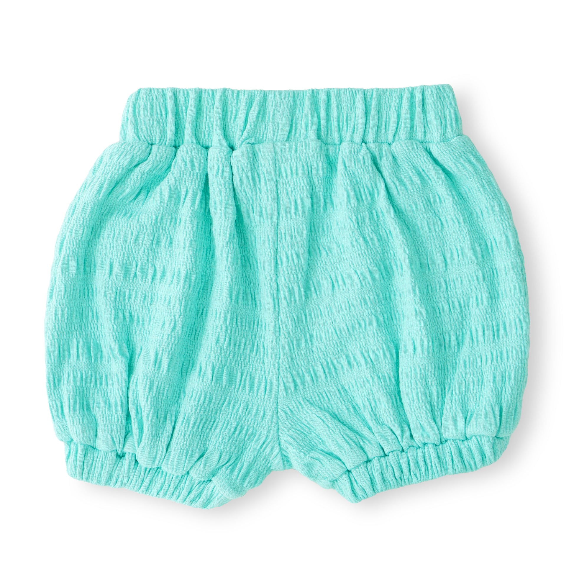 "Baby Girls Cotton 2-Piece Set – Floral Smocked Top with Heart Pocket Shorts"