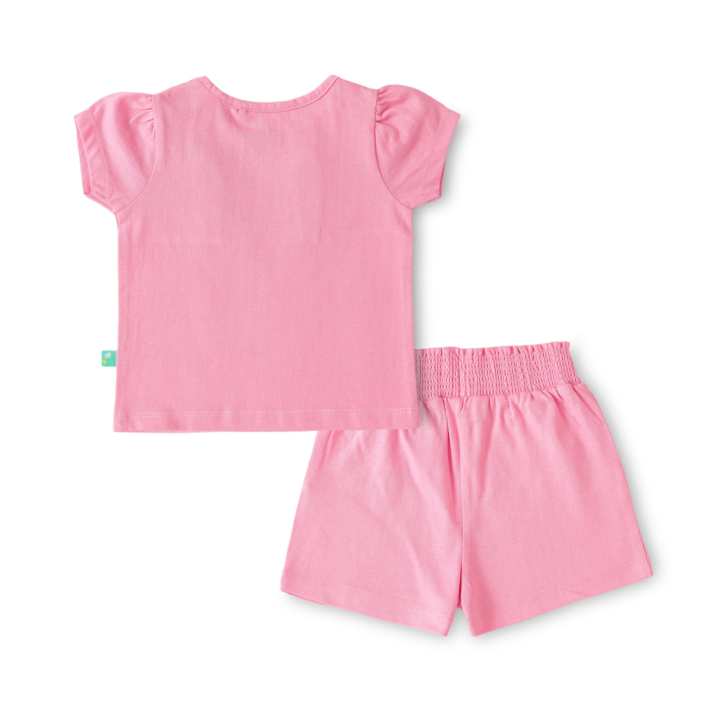 "Baby Girls Cotton Cute Bunny Face Top & Shorts Set – Comfortable Cotton Wear"