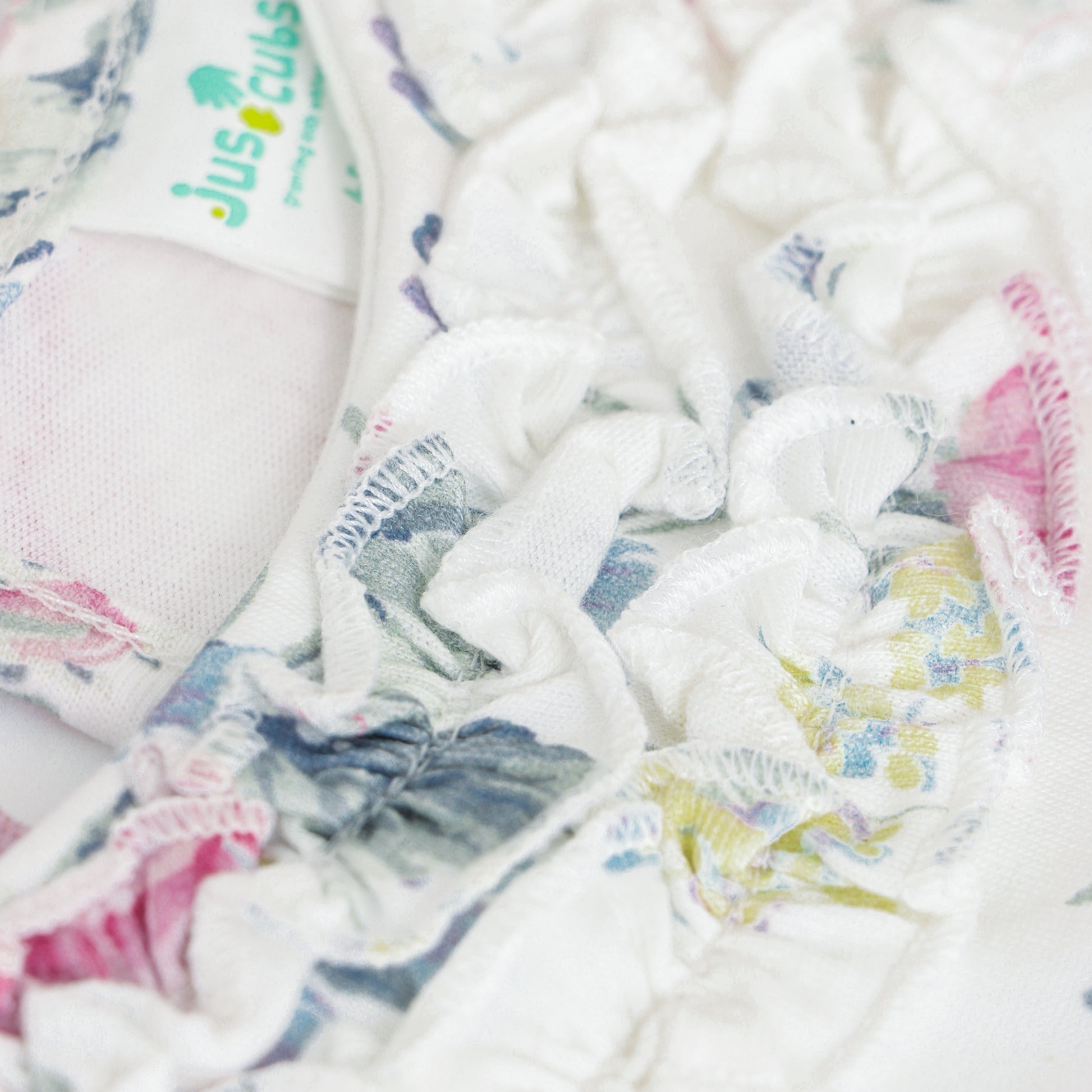 Baby Girls Soft Cotton Floral Frock with Ruffle Neck & Flower Appliqué