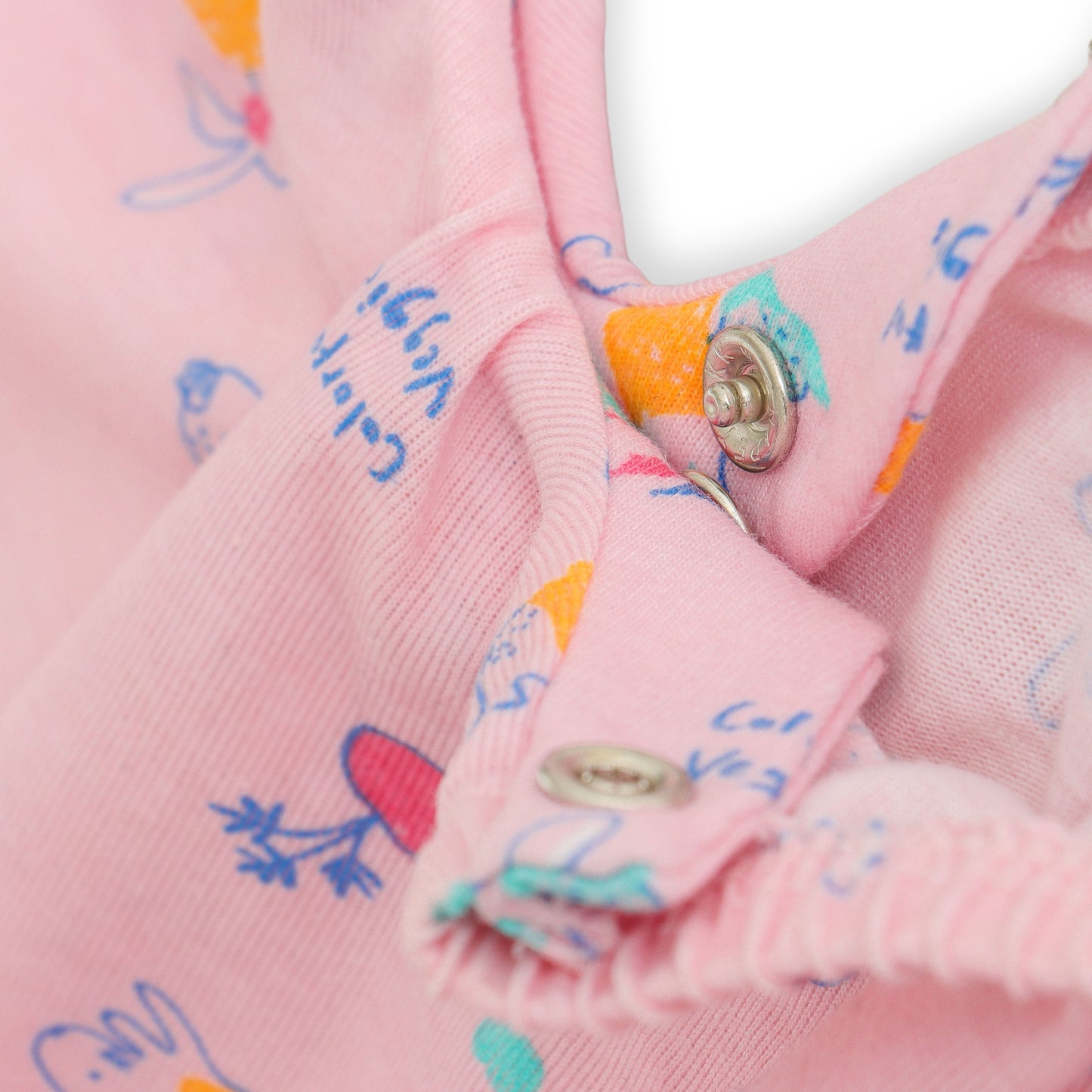 "Baby Girls Sleeveless Bunny Printed Romper with Shoulder Tie Straps – 100% Cotton"