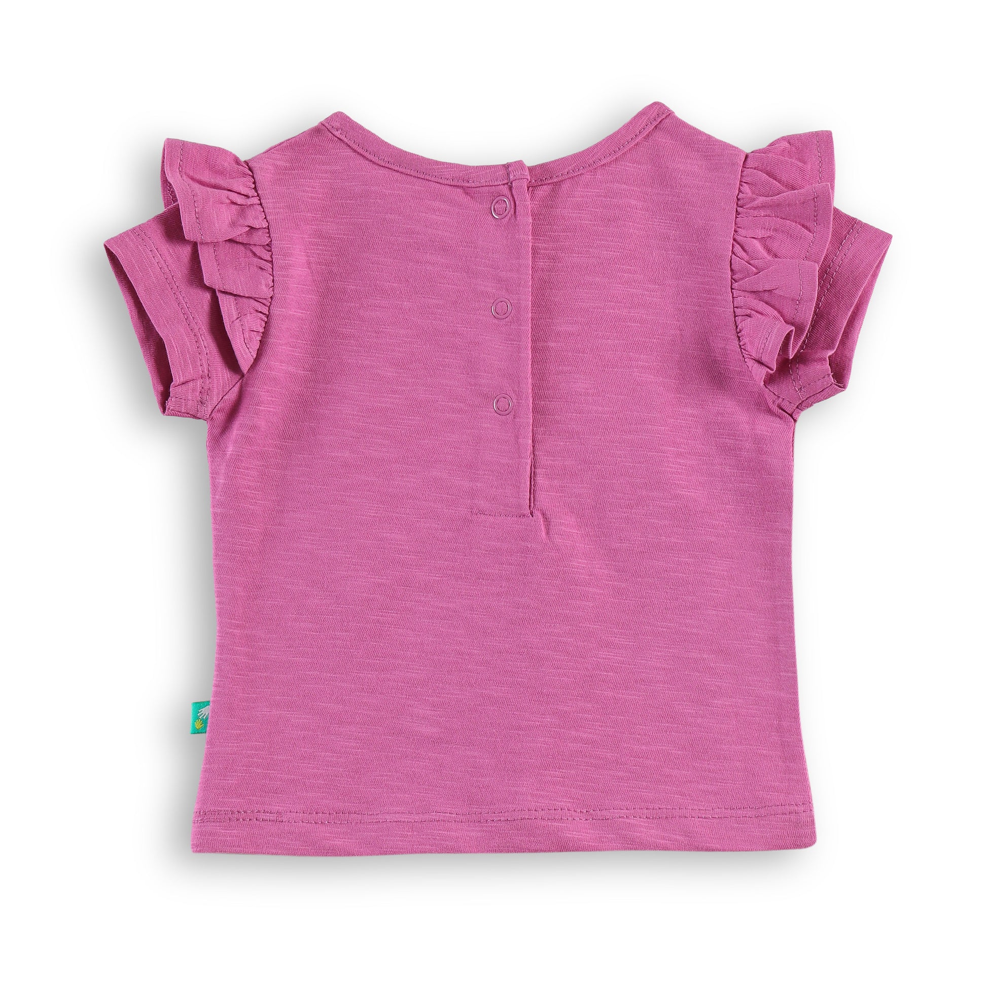 "Baby Girls Pink “WOW” Print T-shirt & Shorts Co-Ord Set with Tassel Embellishment"