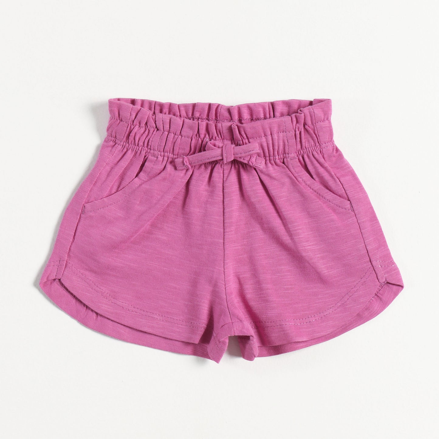 "Baby Girls Pink “WOW” Print T-shirt & Shorts Co-Ord Set with Tassel Embellishment"