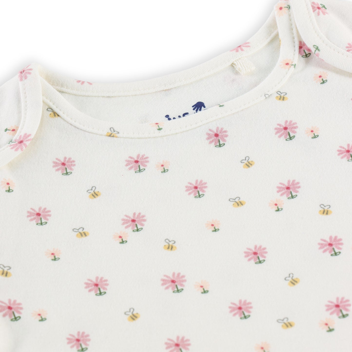 "Baby Girls Combo of 2 Cotton Tees with All-Over Floral Prints – Soft, Breathable & Stretchable"