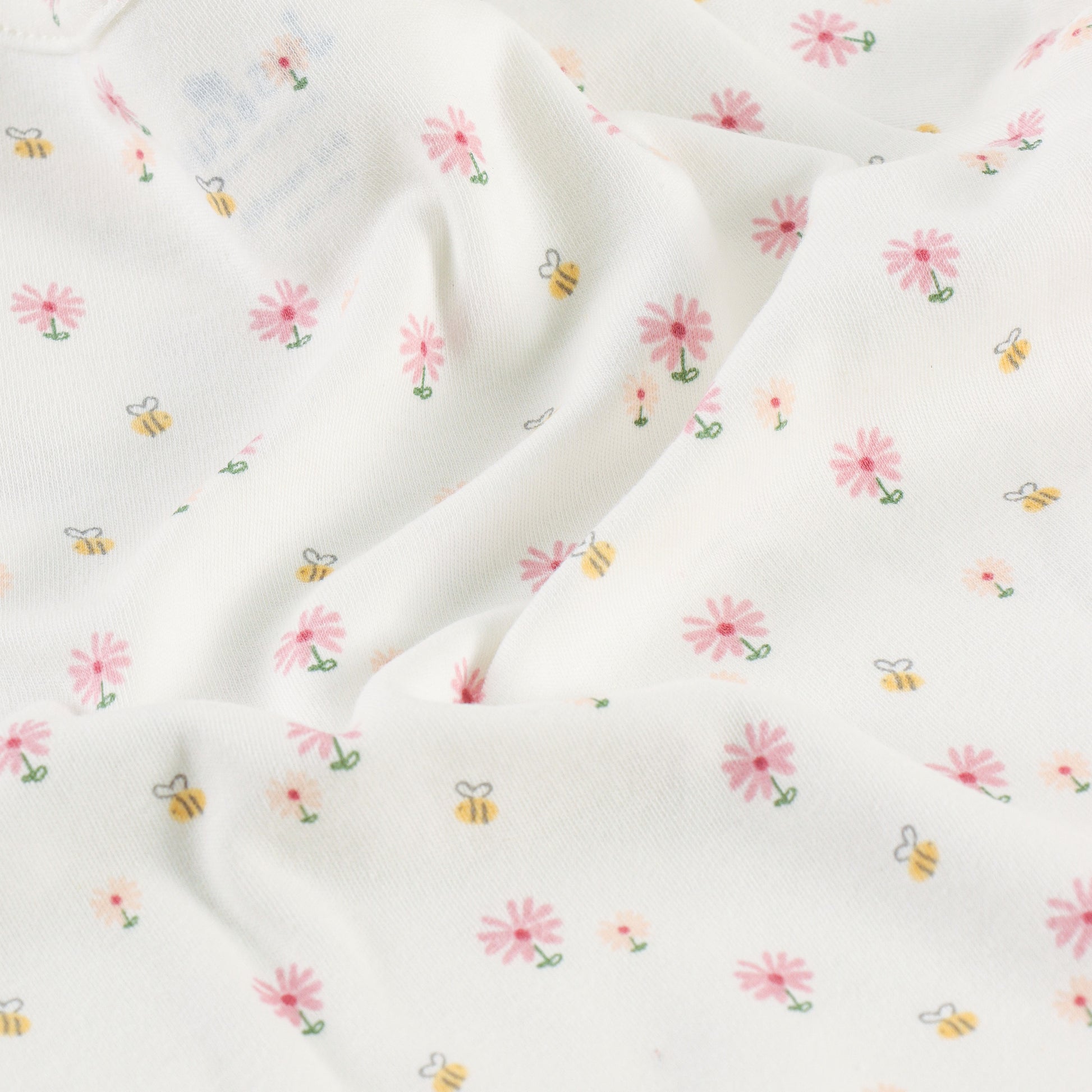 "Baby Girls Combo of 2 Cotton Tees with All-Over Floral Prints – Soft, Breathable & Stretchable"