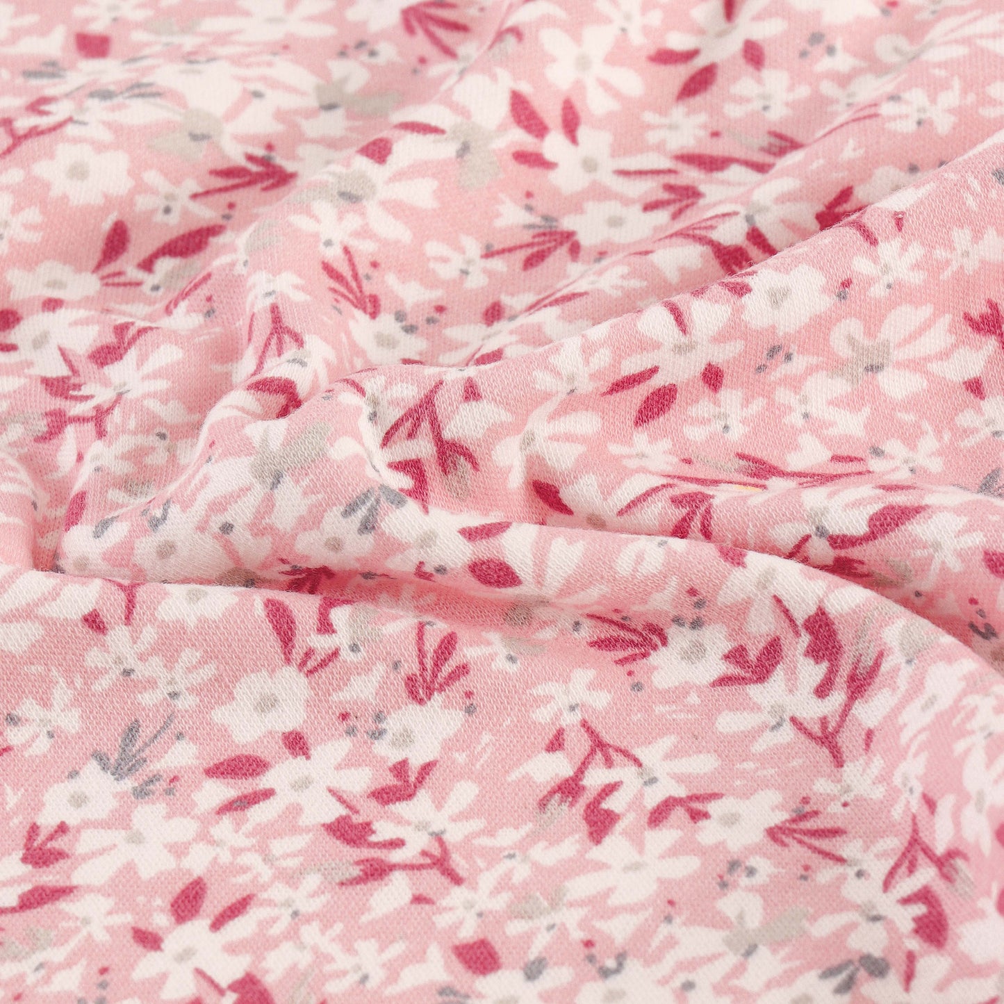 "Baby Girls Combo of 2 Cotton Tees with All-Over Floral Prints – Soft, Breathable & Stretchable"