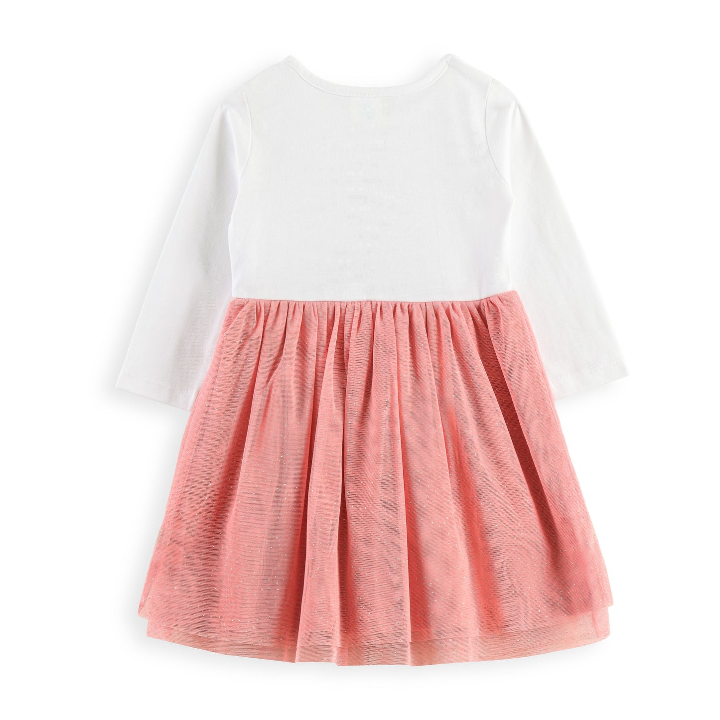 "Baby Girls' Pink Dancing Angel Dress with Tulle Skirt and Bow Detail"