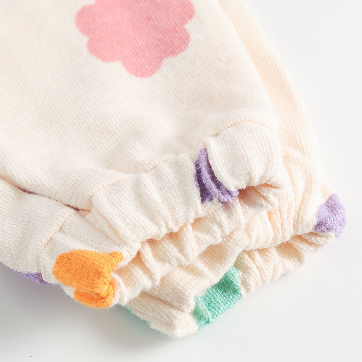 "Girls Multicolor Abstract Print Cotton Jogger Pants with Elastic Waist & Pockets – Soft & Comfortable Daily Wear"