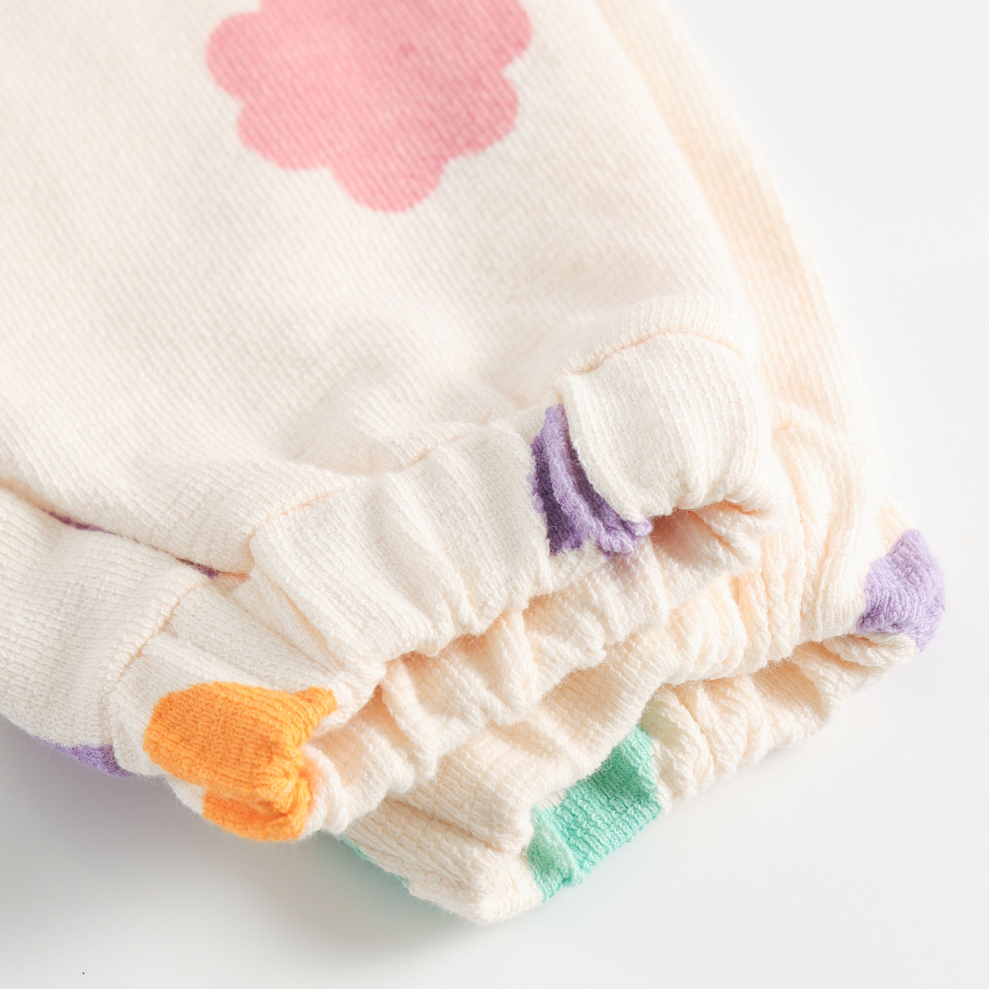 "Girls Multicolor Abstract Print Cotton Jogger Pants with Elastic Waist & Pockets – Soft & Comfortable Daily Wear"