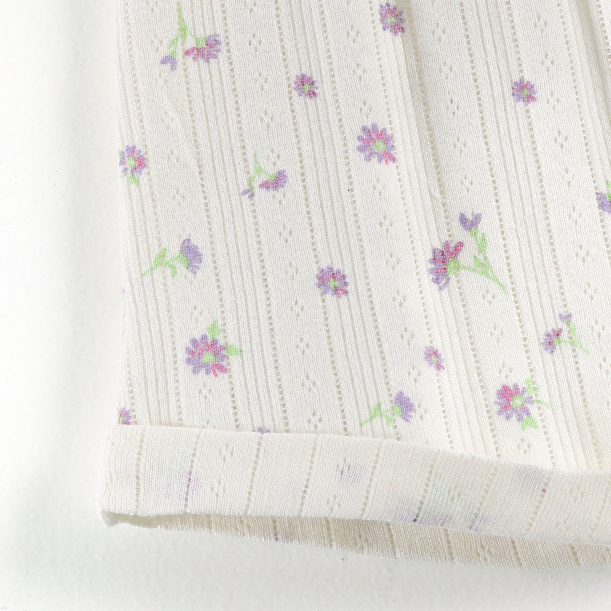 "Baby Girls Soft Jacquard Cotton Shorts – 2-Pack | Lilac & Daisy Print"