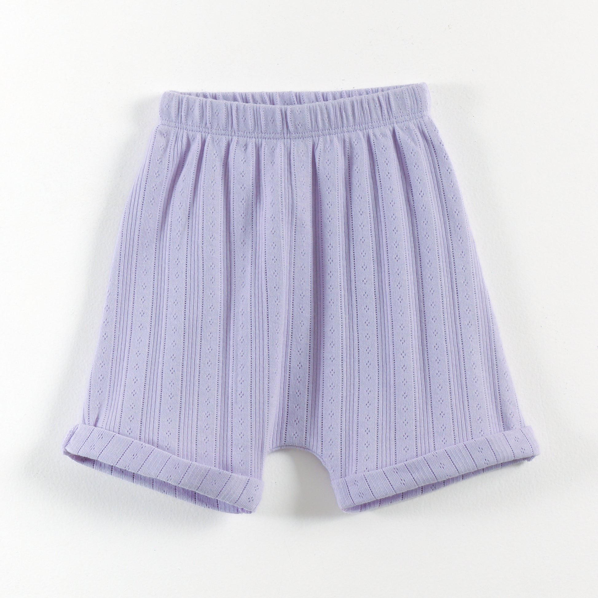 "Baby Girls Soft Jacquard Cotton Shorts – 2-Pack | Lilac & Daisy Print"