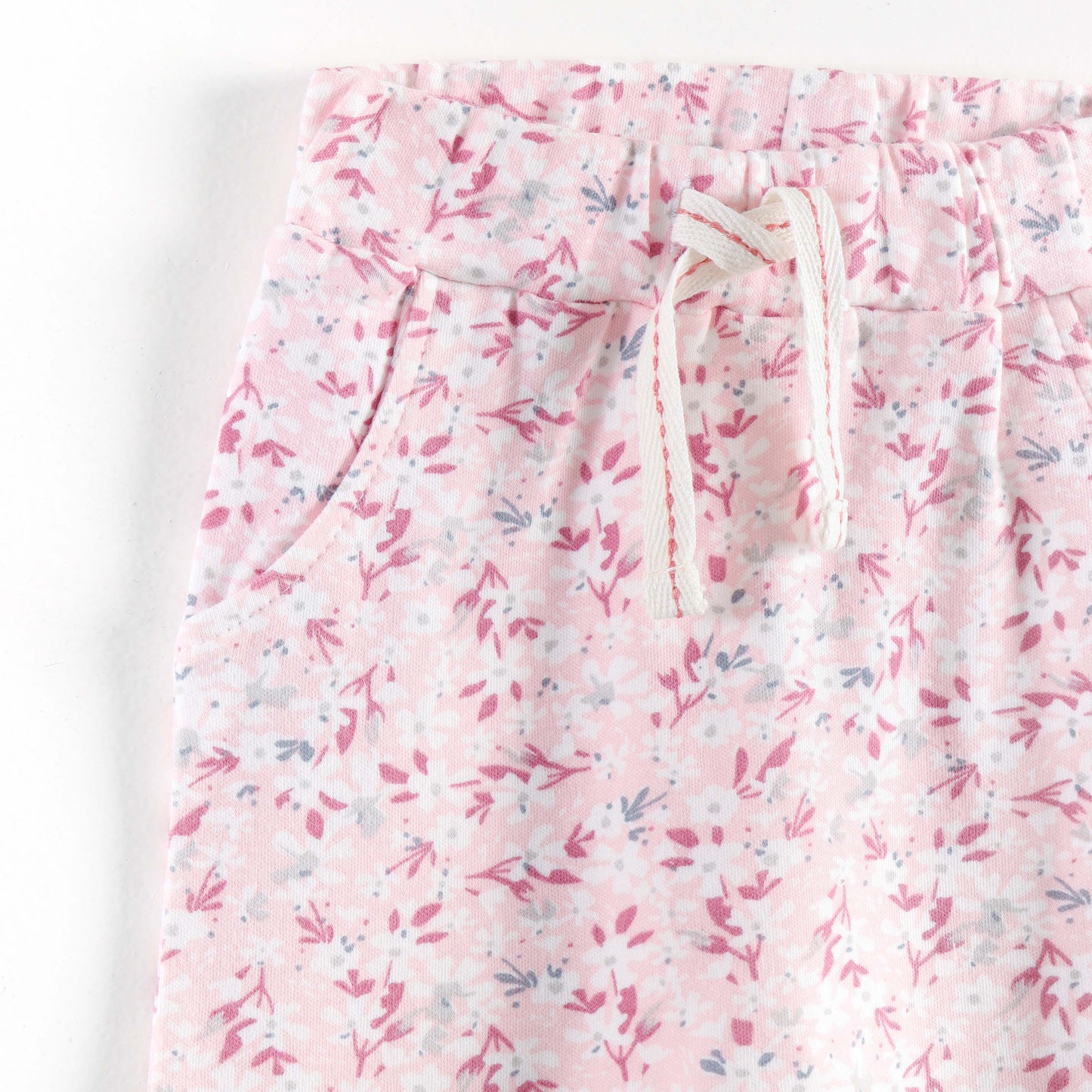 "Baby Girls Soft Cotton Track Pants – 2-Pack | All-Over Floral Prints"