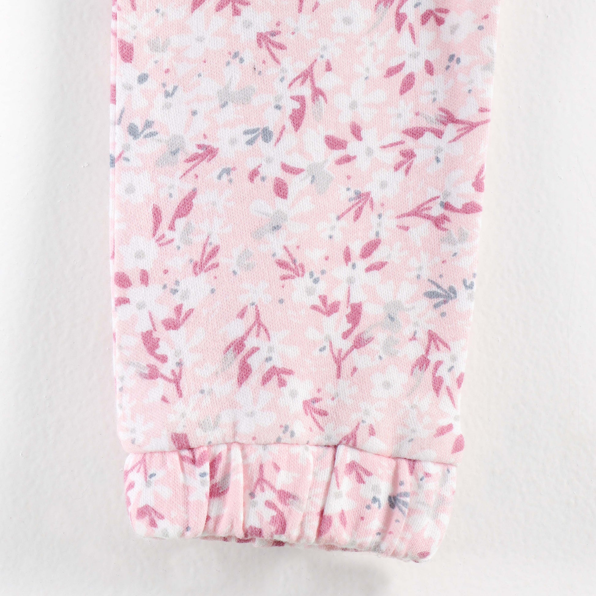 "Baby Girls Soft Cotton Track Pants – 2-Pack | All-Over Floral Prints"