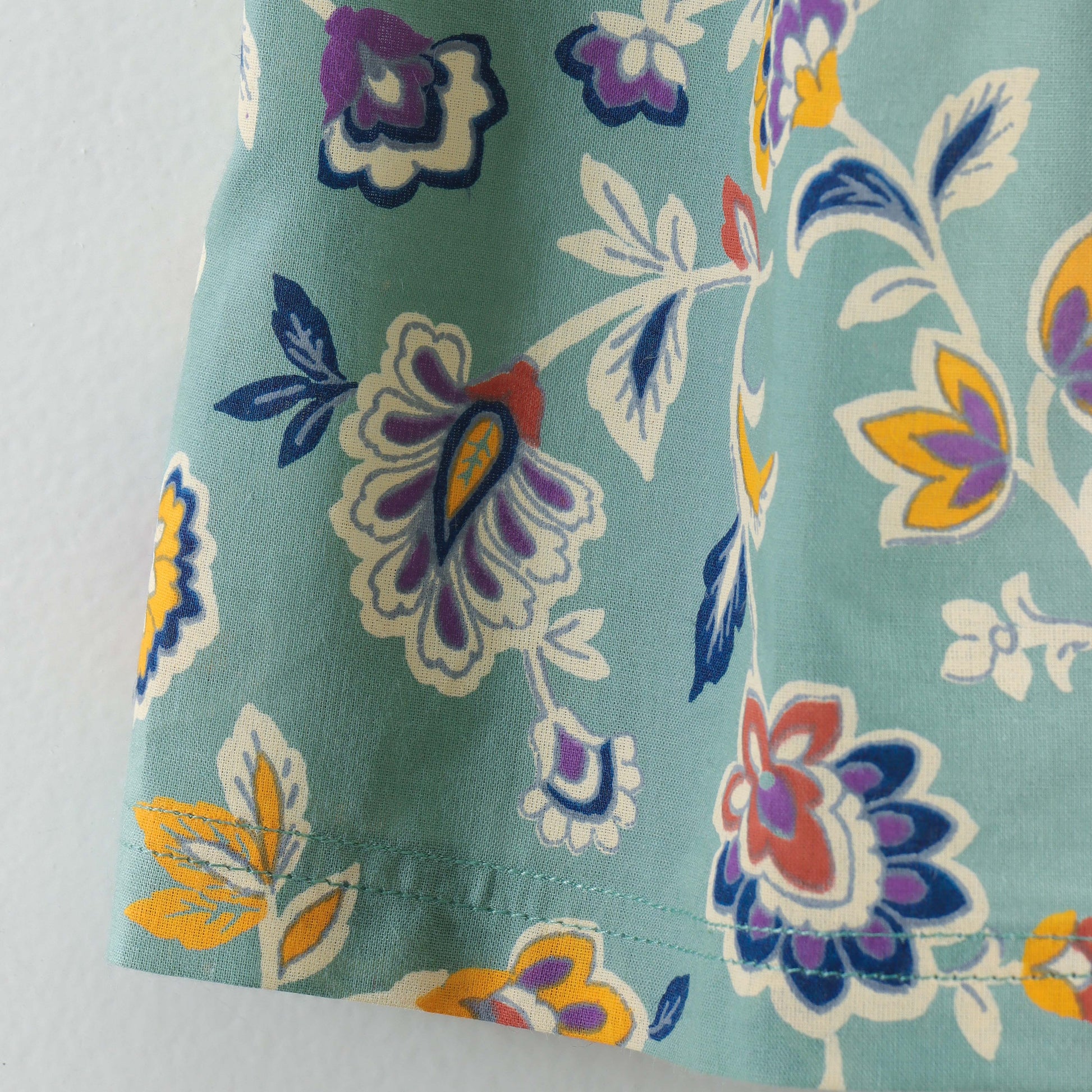 "Girls Premium Cotton Dress | All-Over Floral Print | Collared Fit & Flare Style"