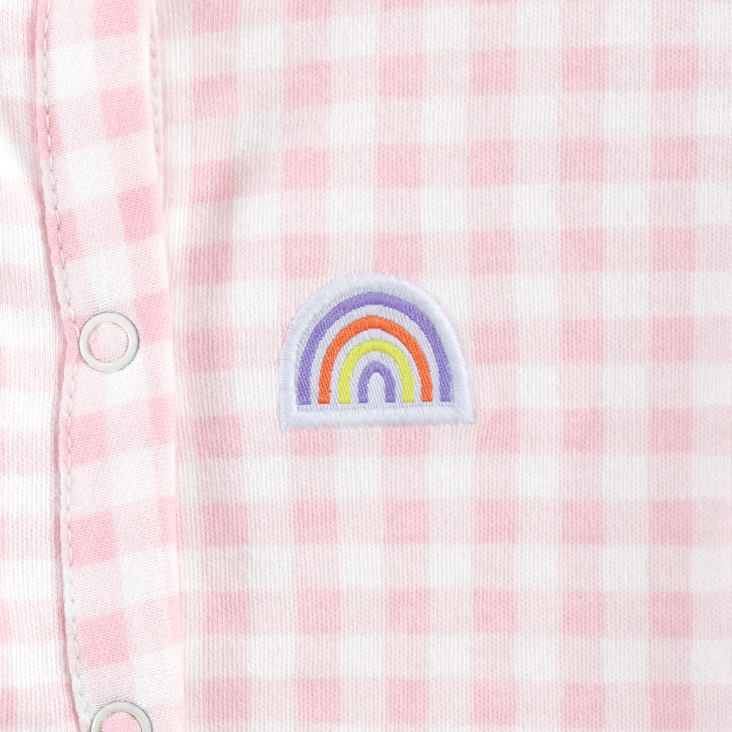 "Baby Girls Soft Cotton Front-Open Jhabla Set – 2-Pack | Stripes & Rainbow Check Design"