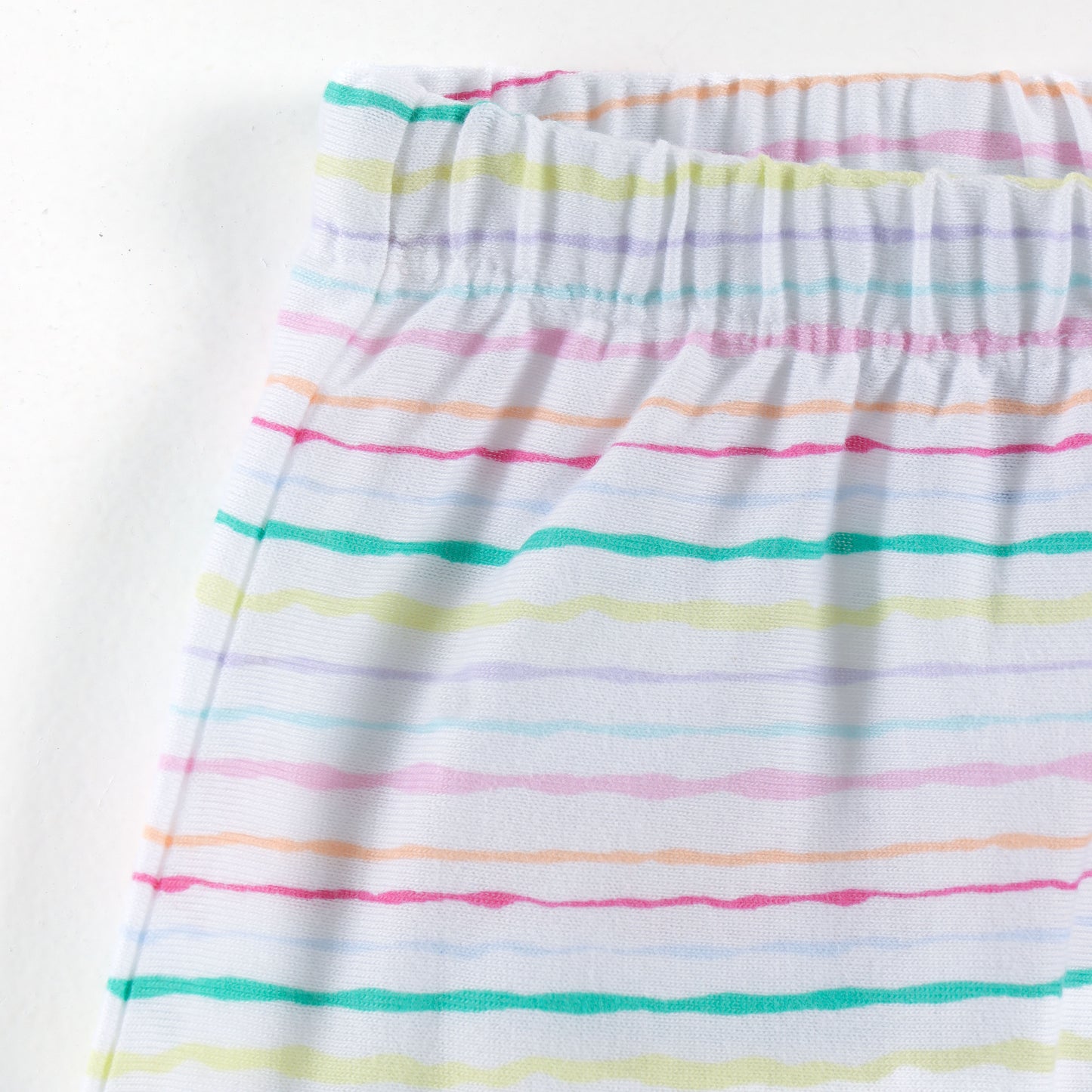 "Baby Girls Soft Cotton Shorts – 2-Pack | Check Print & Multicolor Stripe Pattern"