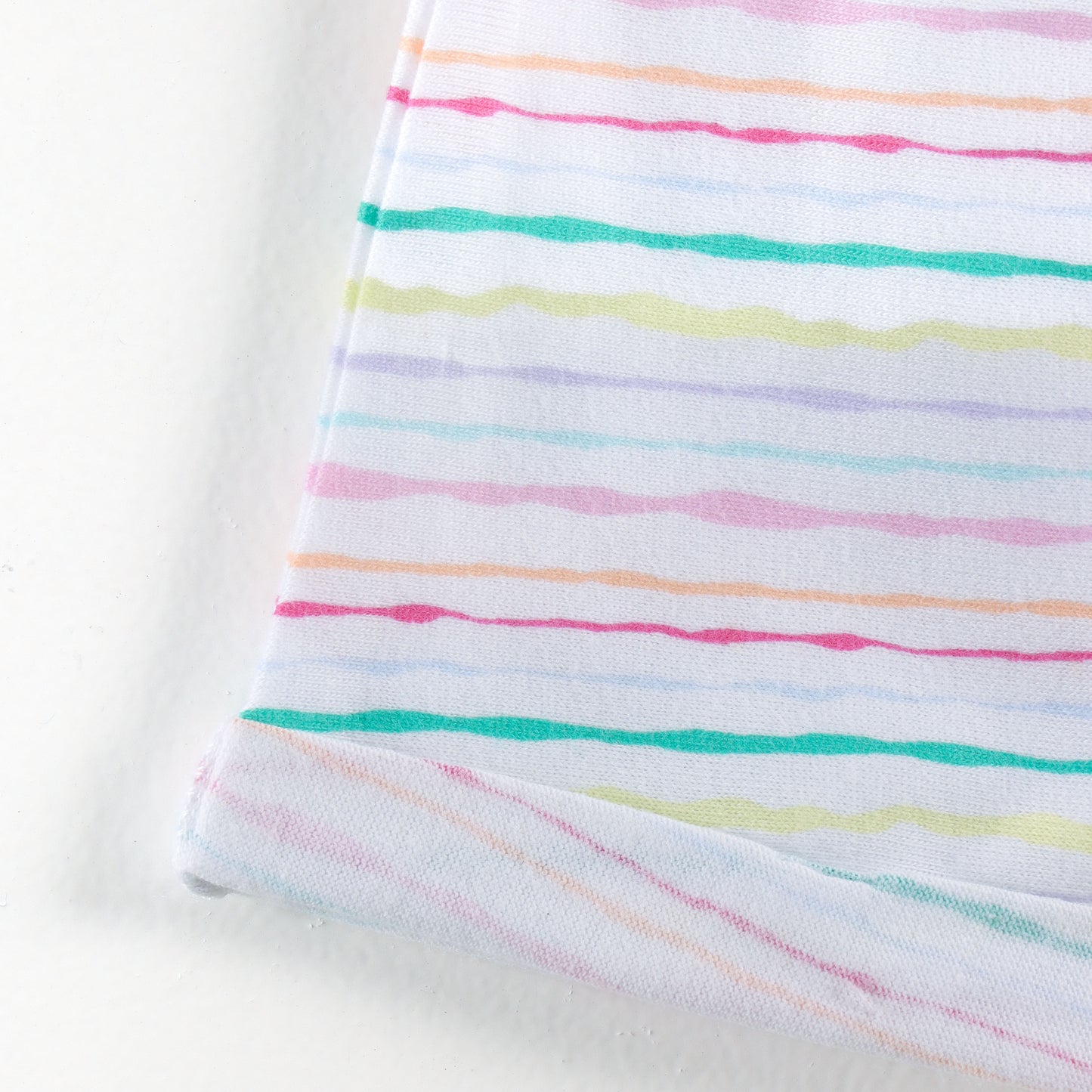 "Baby Girls Soft Cotton Shorts – 2-Pack | Check Print & Multicolor Stripe Pattern"