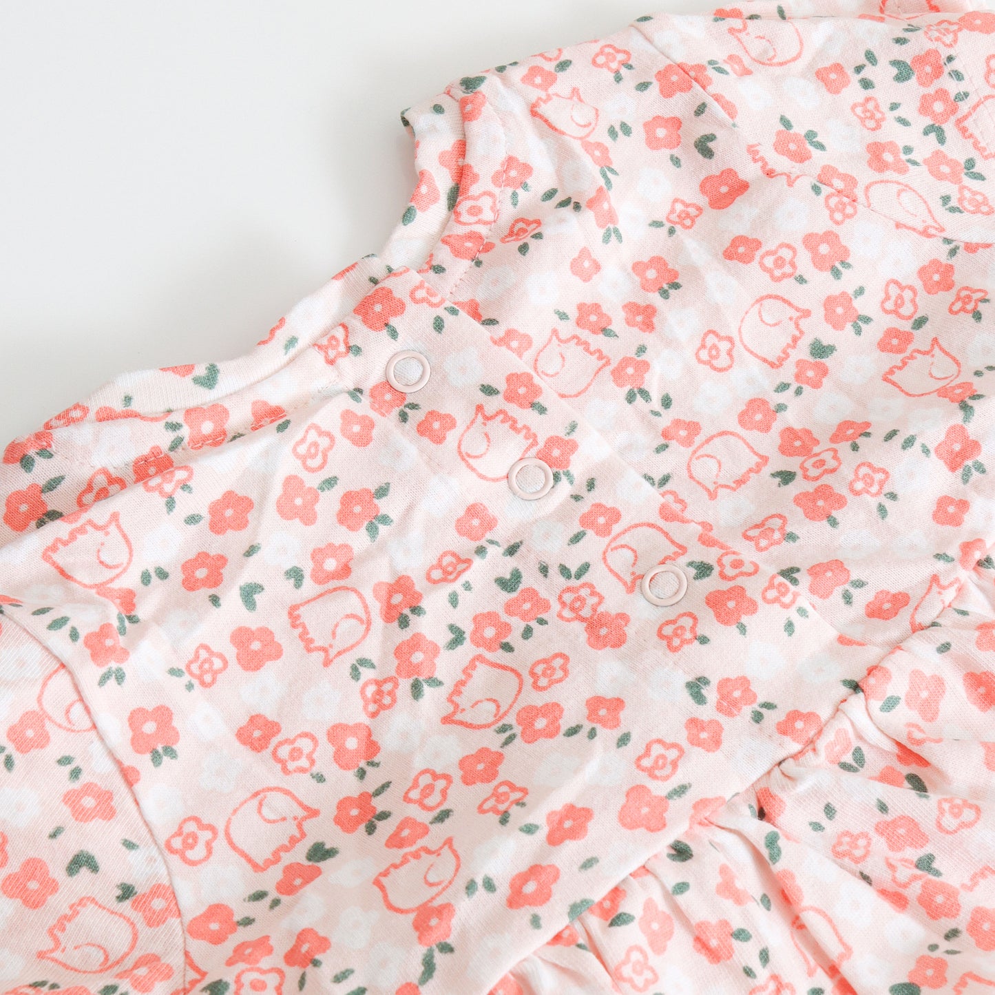 "Baby Girls All Over Floral Print Dress with Waist Bow"