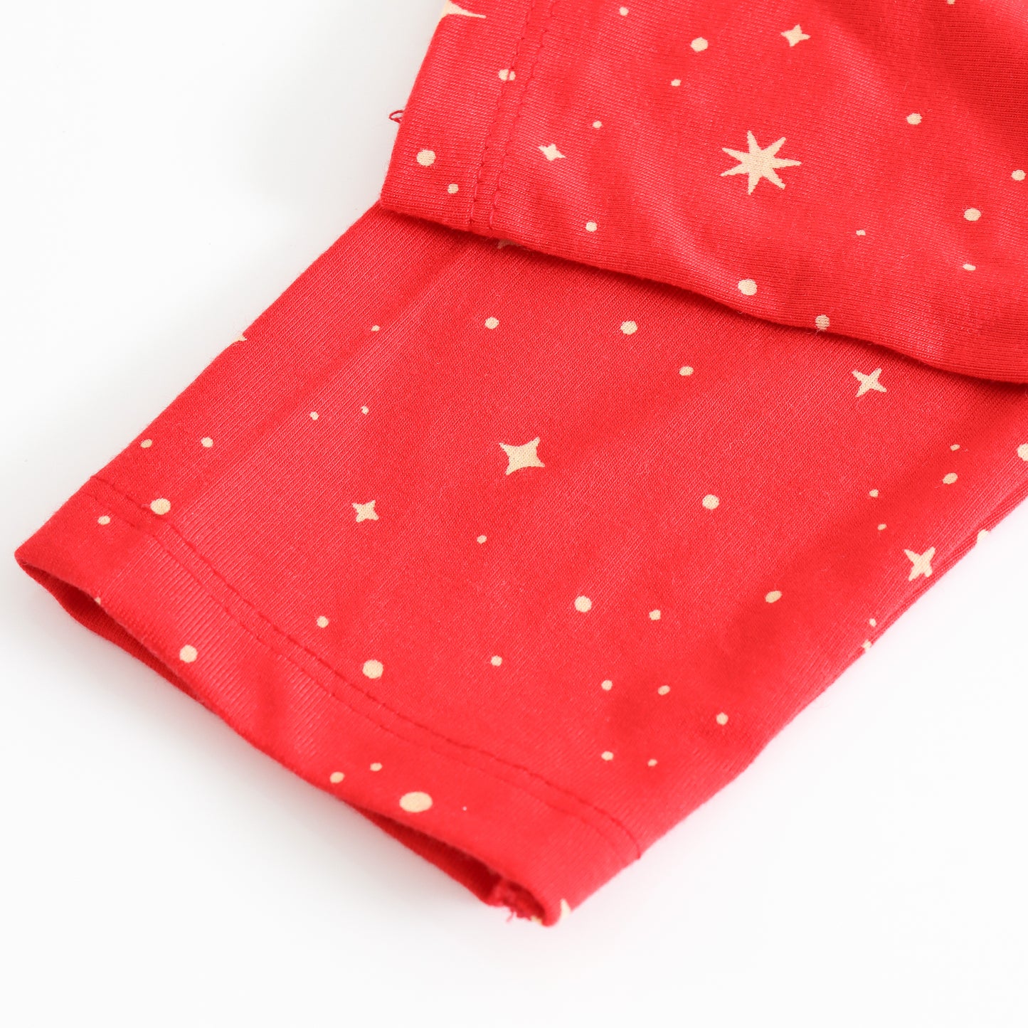 "Girls Full Length Red Printed Leggings – Soft & Stretchy"