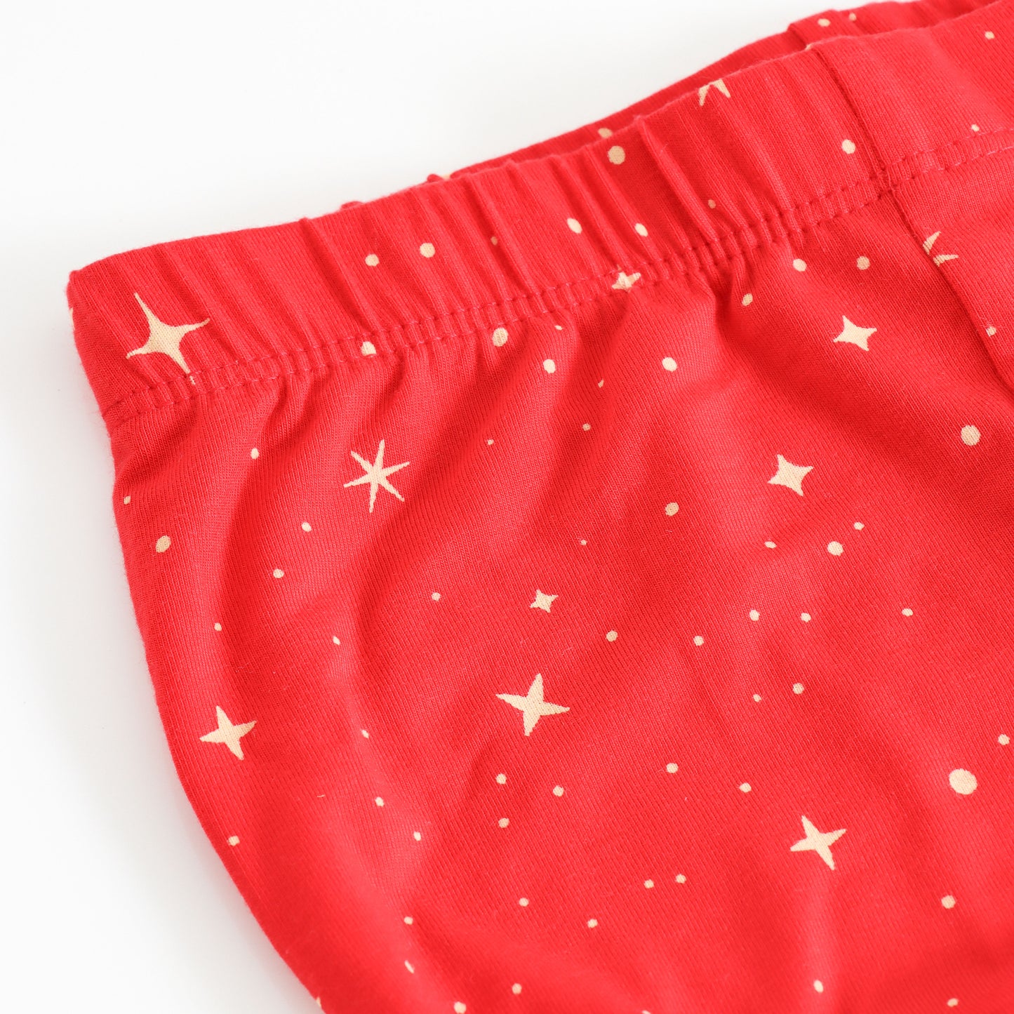 "Girls Full Length Red Printed Leggings – Soft & Stretchy"