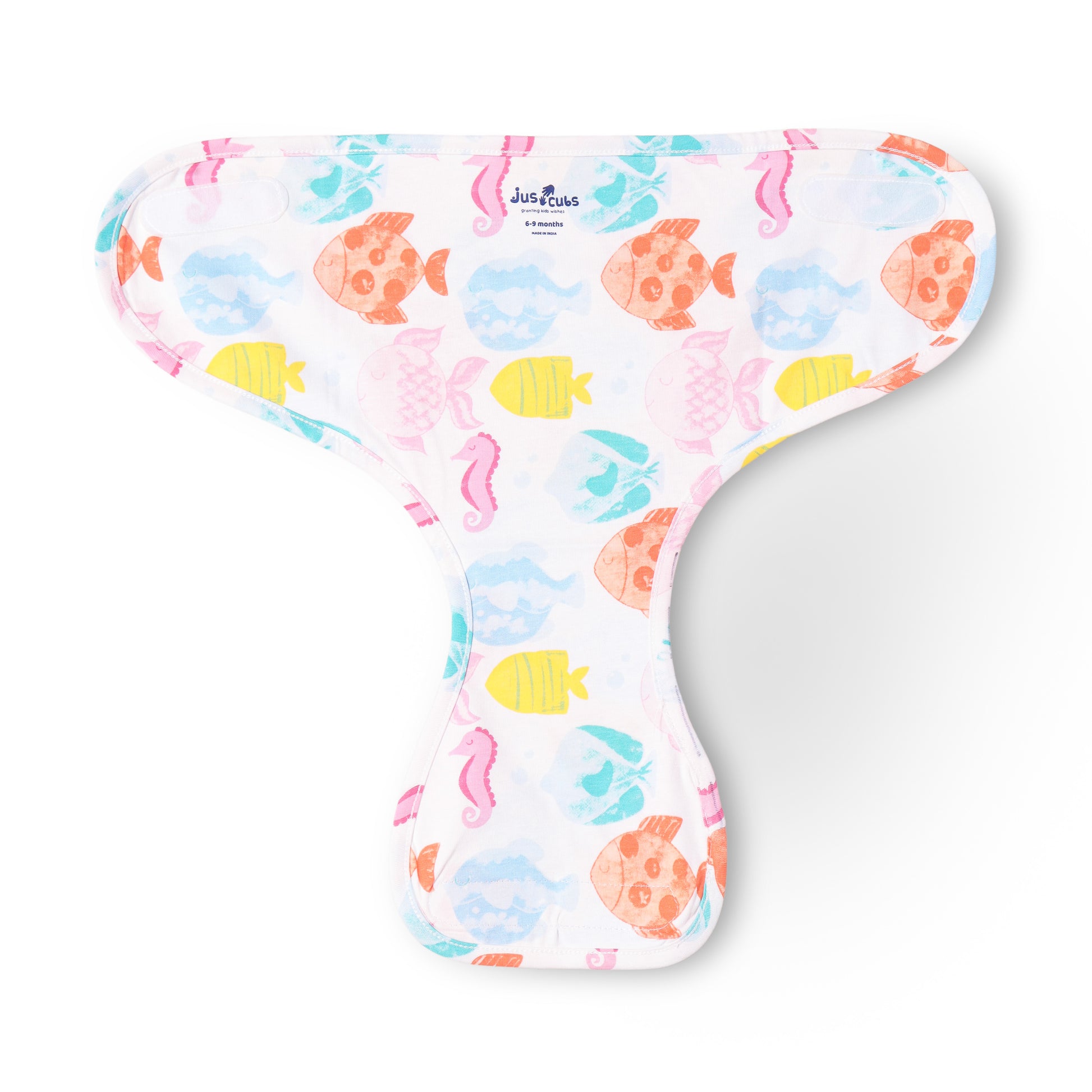 "Baby Cotton Adjustable Nappies – Floral, Stripes & Sea Print (Pack of 3)"