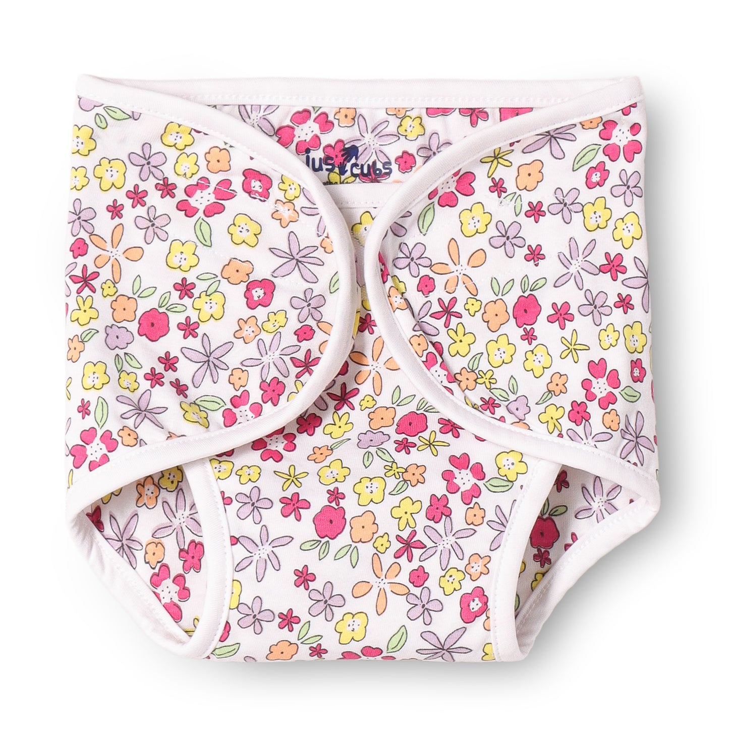 "Baby Cotton Adjustable Nappies – Floral, Stripes & Sea Print (Pack of 3)"