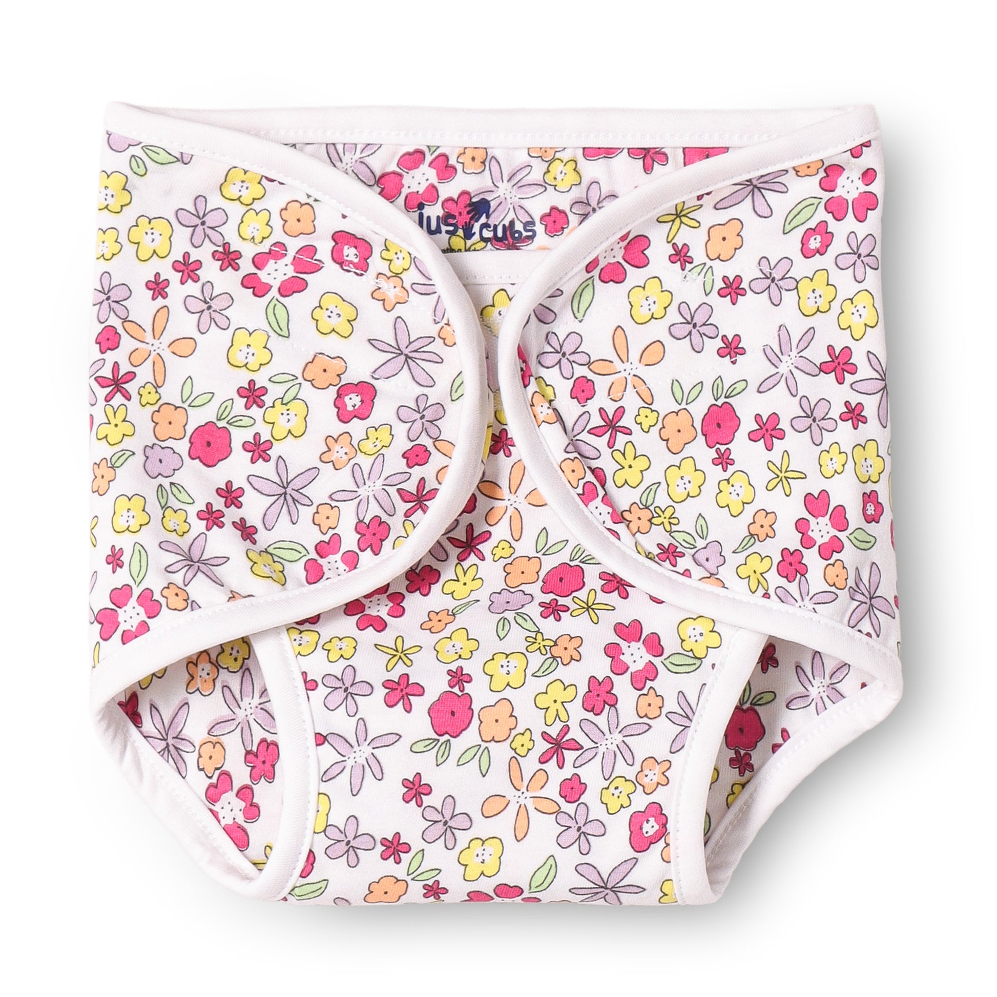 "Baby Cotton Adjustable Nappies – Floral, Stripes & Sea Print (Pack of 3)"