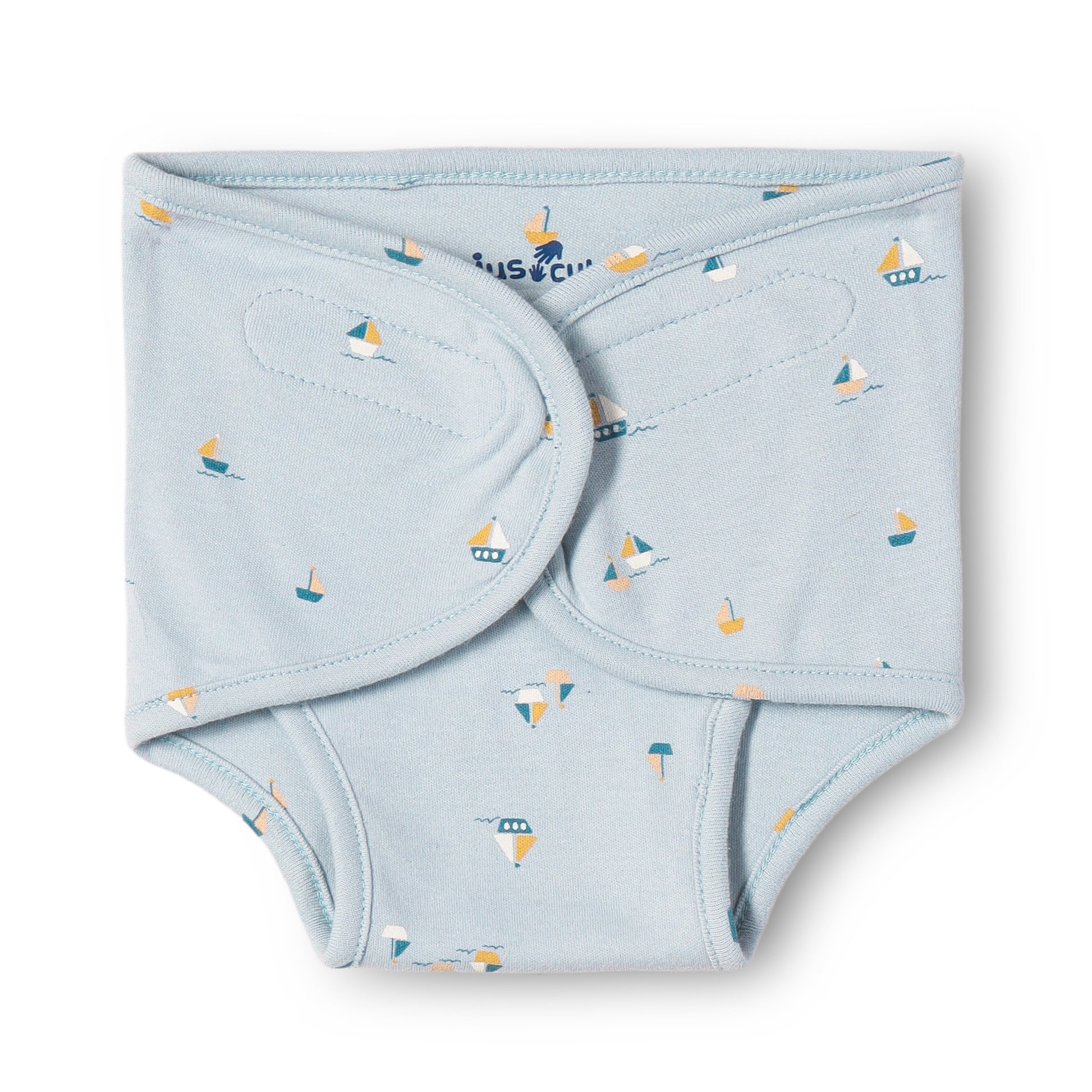 "Baby Cotton Adjustable Nappy Diapers – Safari Animal & Stripe Print Set of 3"