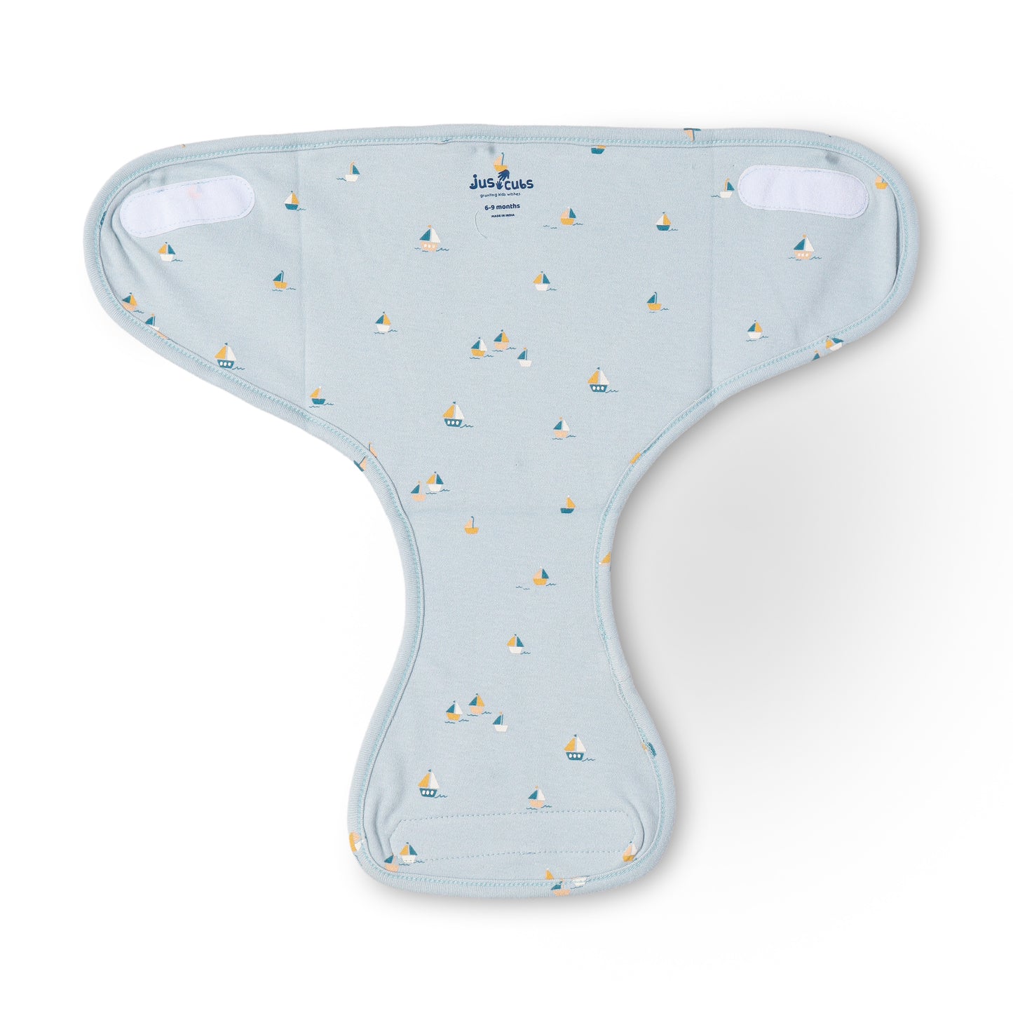 "Baby Cotton Adjustable Nappy Diapers – Safari Animal & Stripe Print Set of 3"