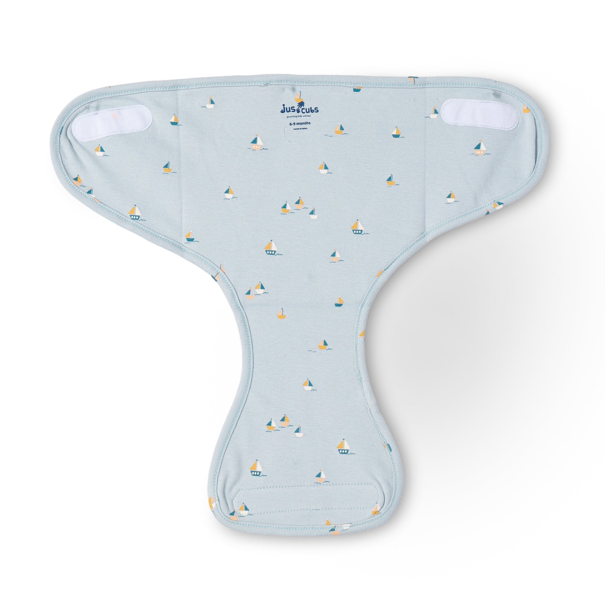 "Baby Cotton Adjustable Nappy Diapers – Safari Animal & Stripe Print Set of 3"