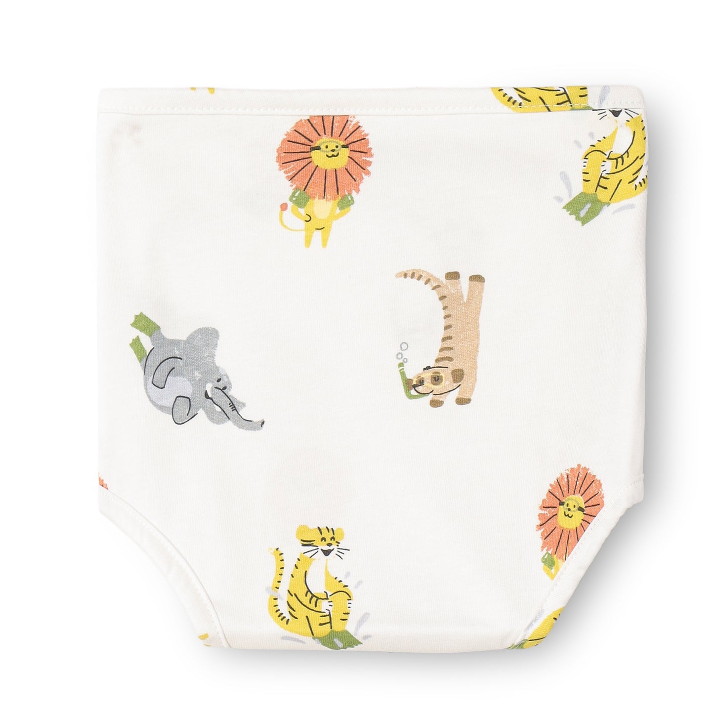 "Baby Cotton Adjustable Nappy Diapers – Safari Animal & Stripe Print Set of 3"