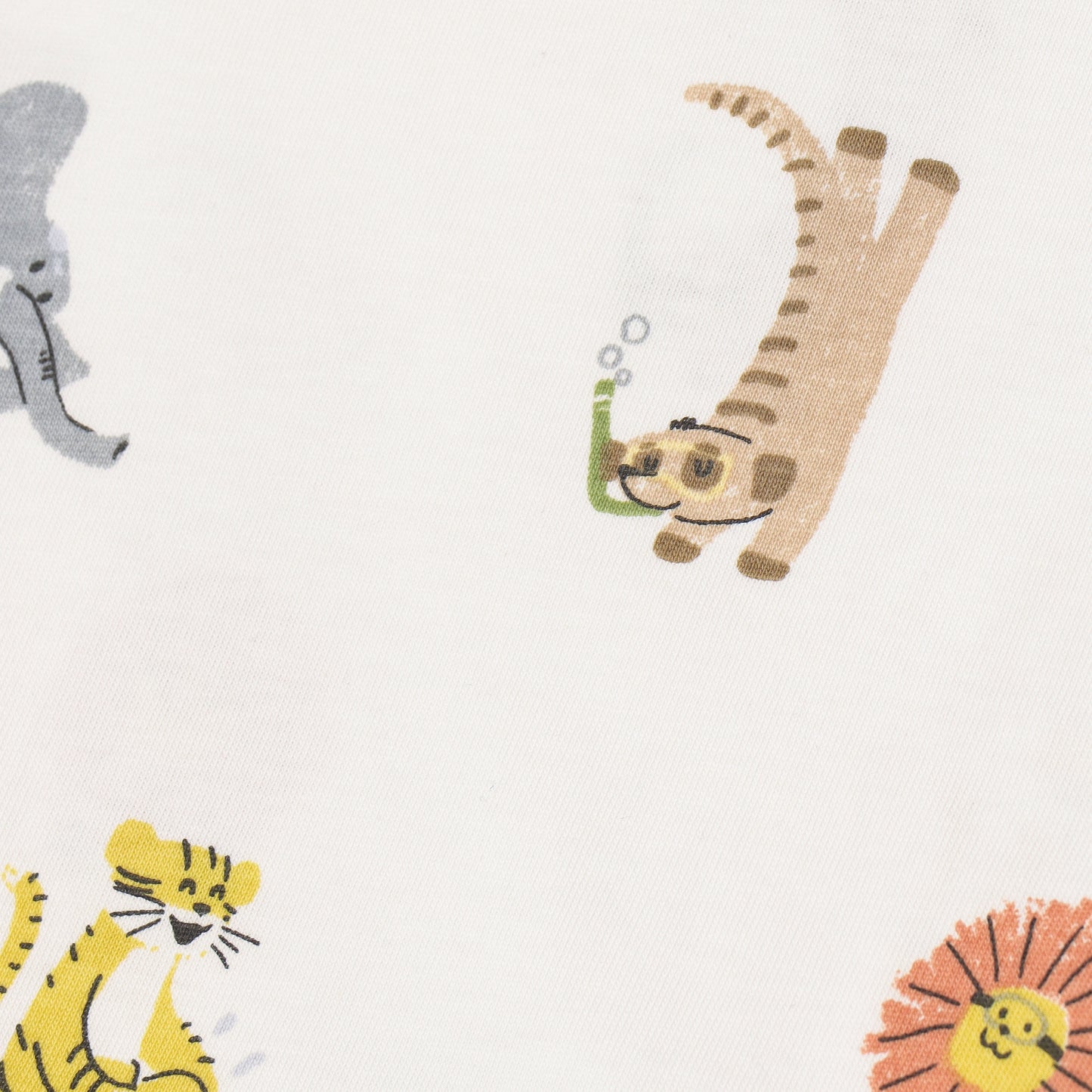 "Baby Cotton Adjustable Nappy Diapers – Safari Animal & Stripe Print Set of 3"