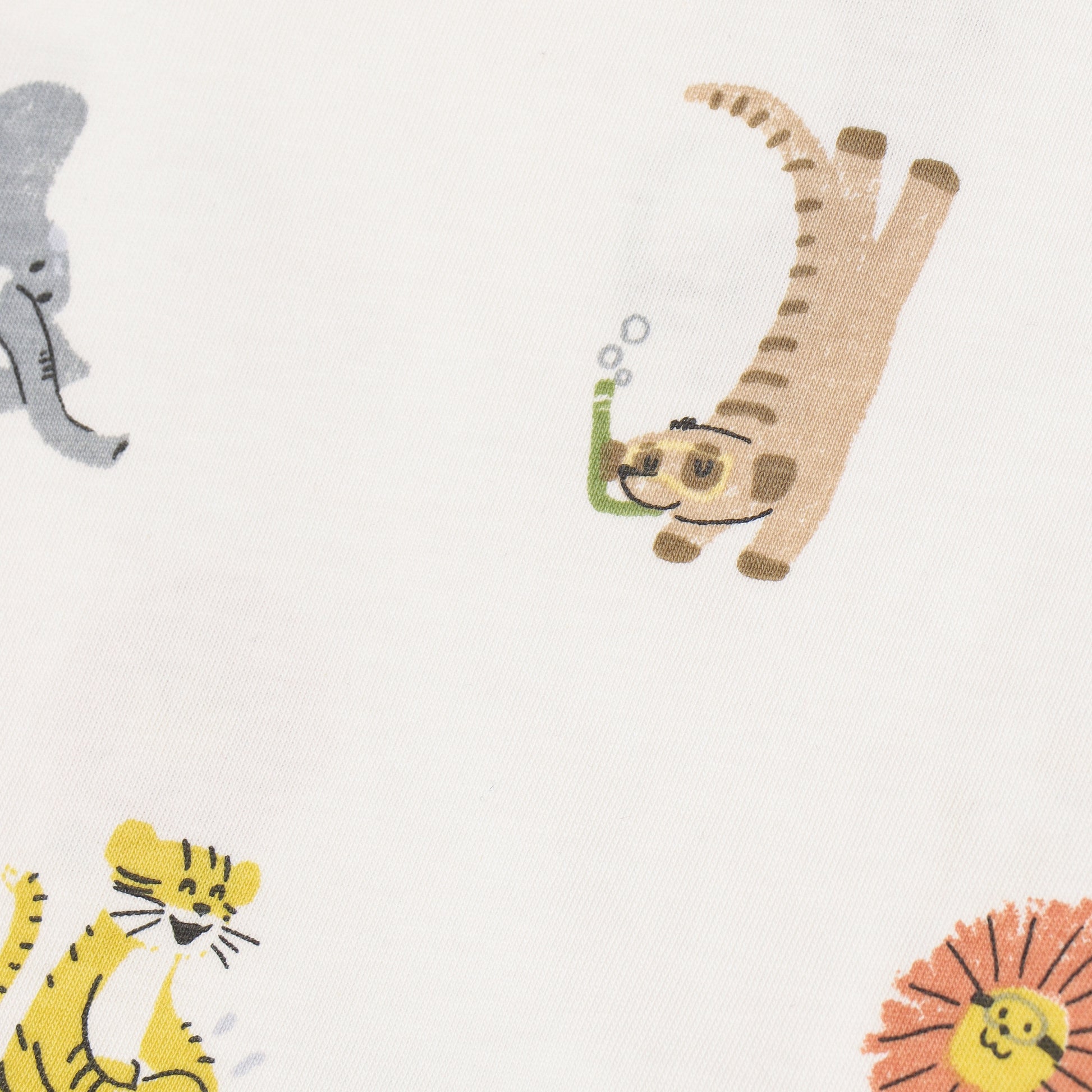 "Baby Cotton Adjustable Nappy Diapers – Safari Animal & Stripe Print Set of 3"