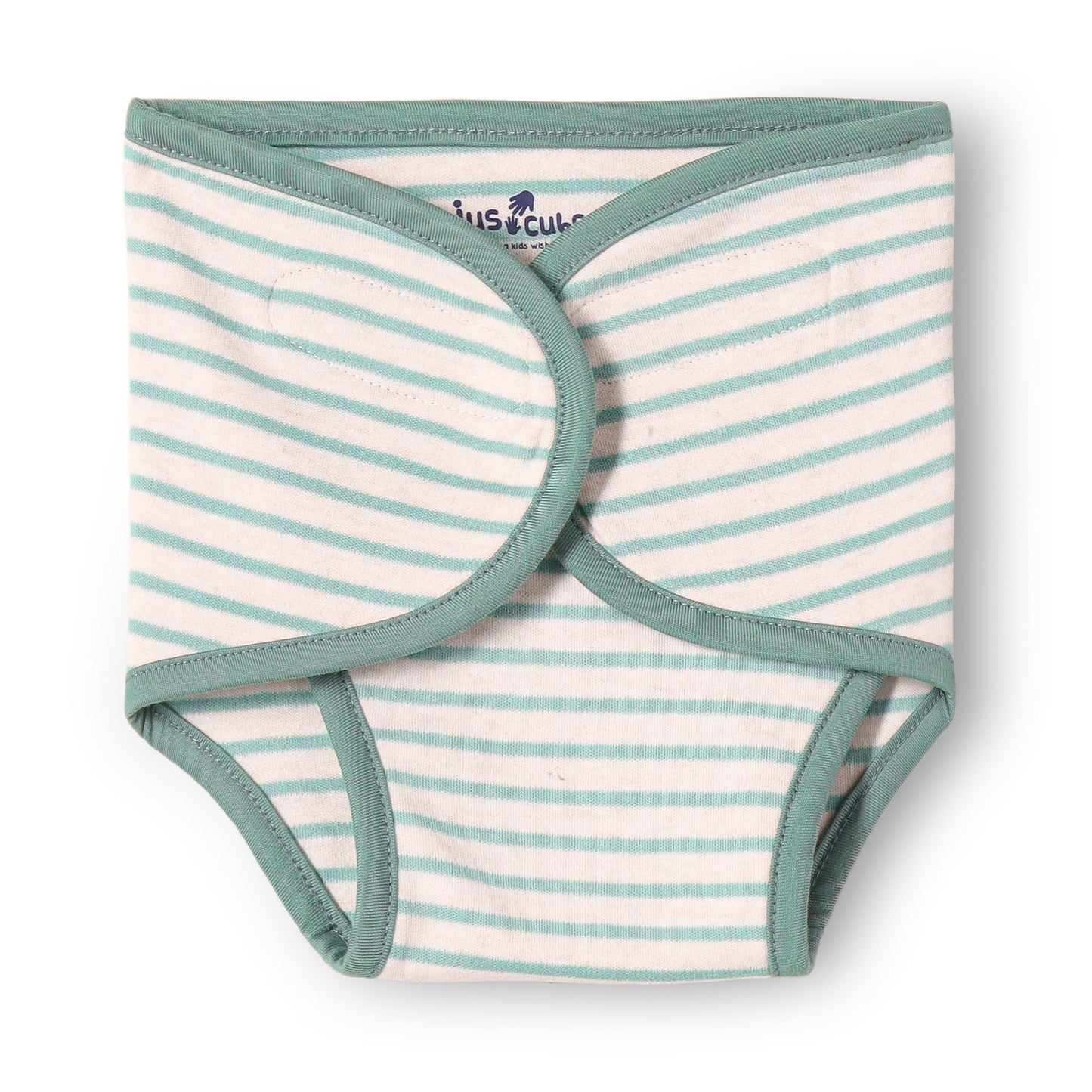 "Baby Cotton Adjustable Nappy Diapers – Safari Animal & Stripe Print Set of 3"