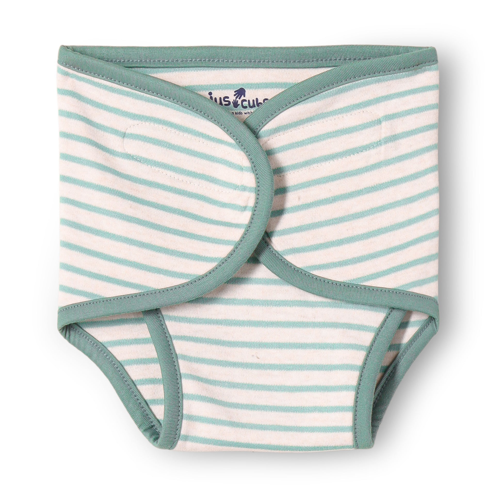 "Baby Cotton Adjustable Nappy Diapers – Safari Animal & Stripe Print Set of 3"